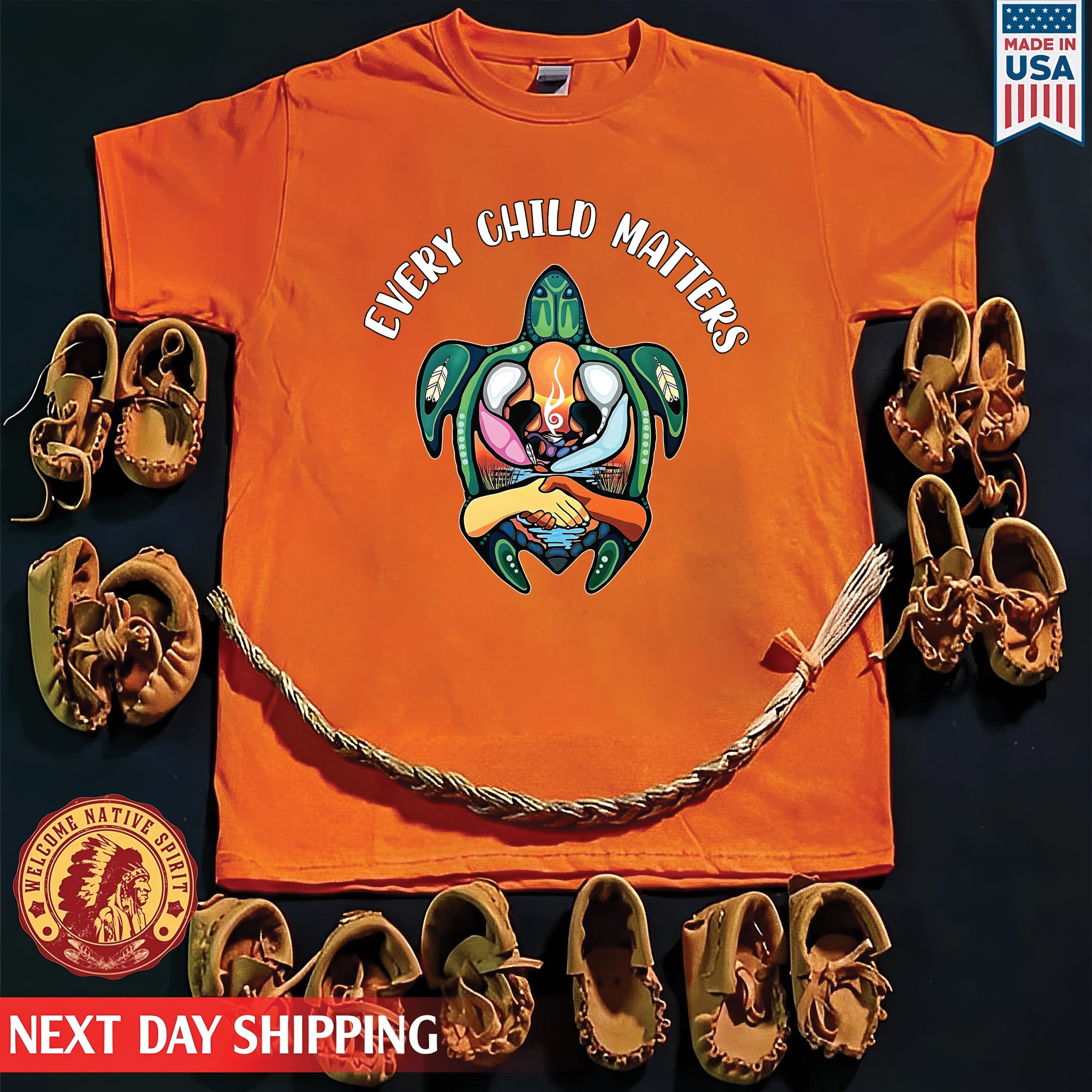 Turtle of Unity, Hands of Remembrance - For Every Child Matters Unisex T-Shirt/Hoodie/Sweatshirt 174