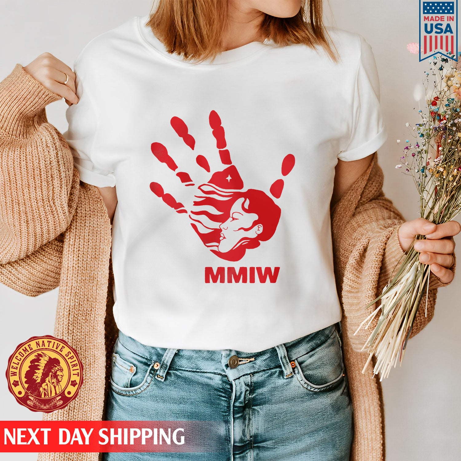 MMIW Red Hand Indigenous Owned Shirt Unisex T-Shirt/Hoodie/Sweatshirt 007