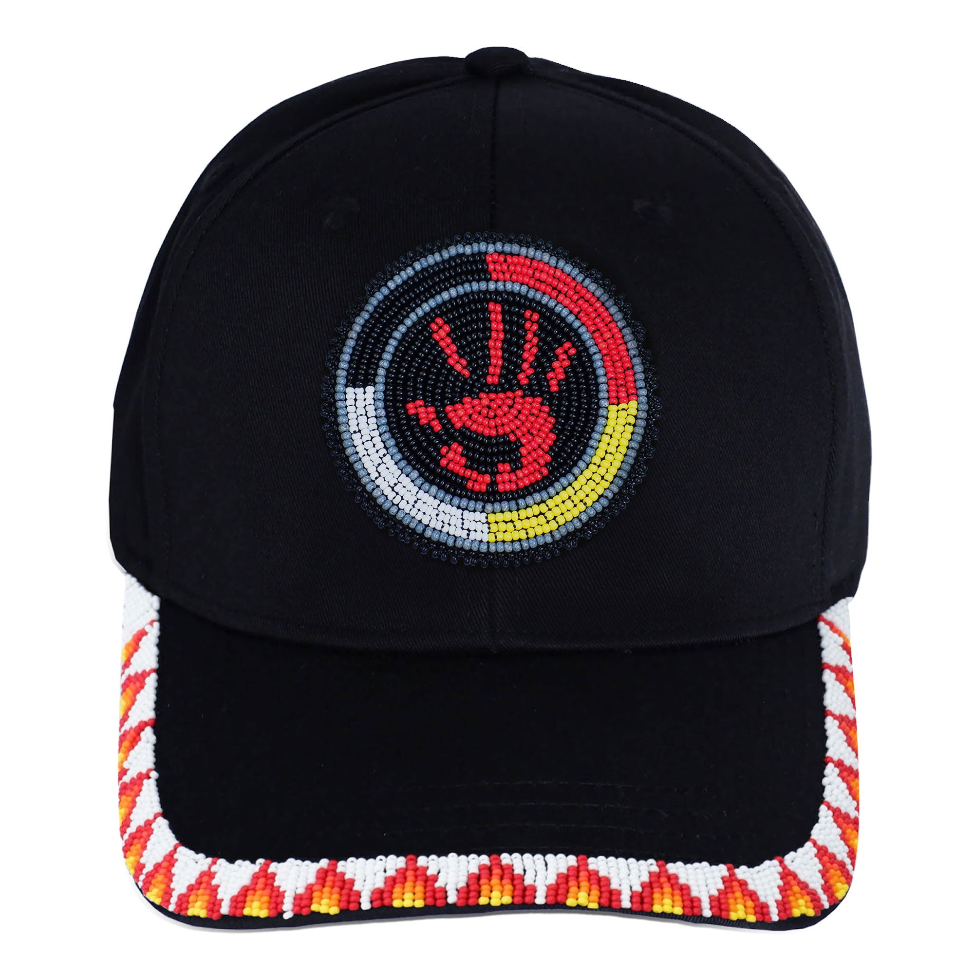 SALE 50% OFF - MMIW Feathers Cotton Unisex Baseball Cap With Beaded Patch Brim Native American Style