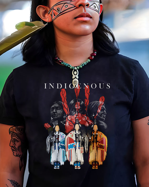 MMIW Native American Indigenous Red Hand Indian Blood Themed Unisex T-Shirt/Hoodie/Sweatshirt