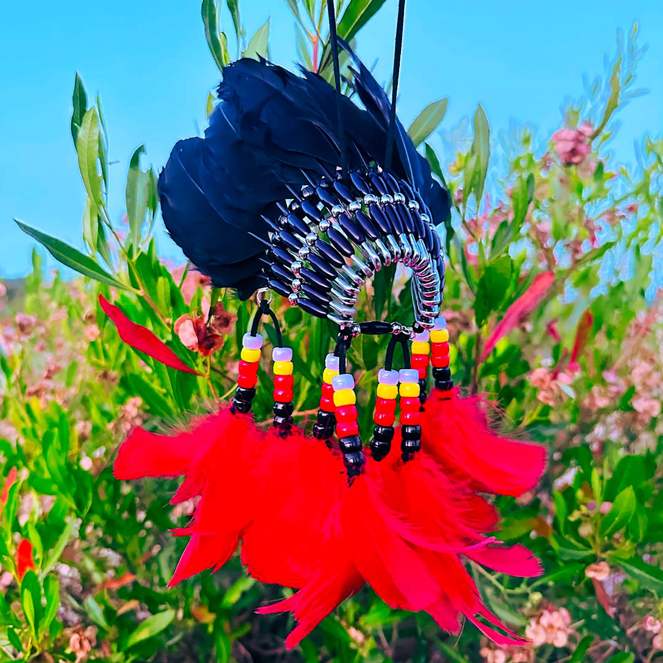 SALE 30% OFF - Red Feather Native American Headdress