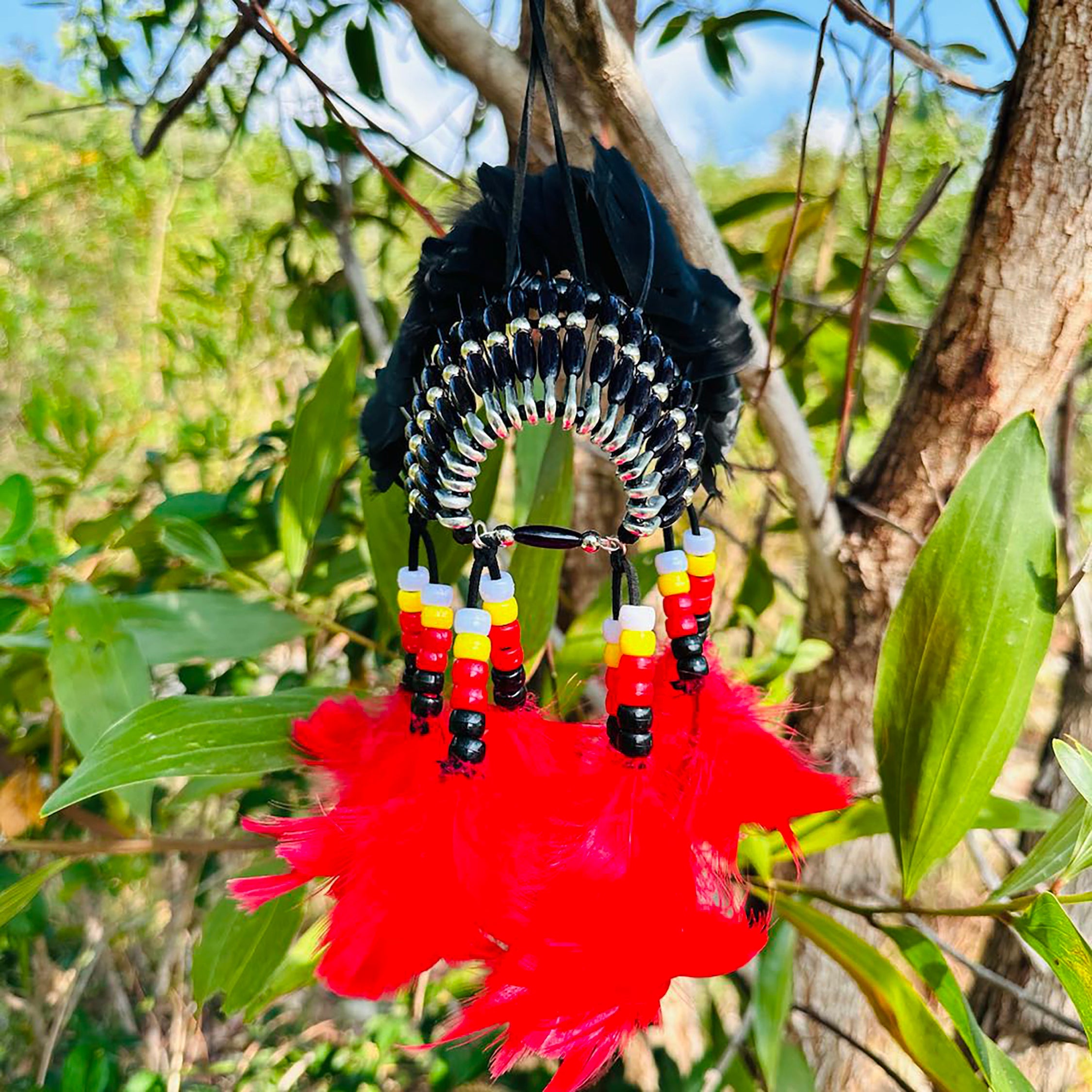 SALE 50% OFF - White Feather Native American Headdress