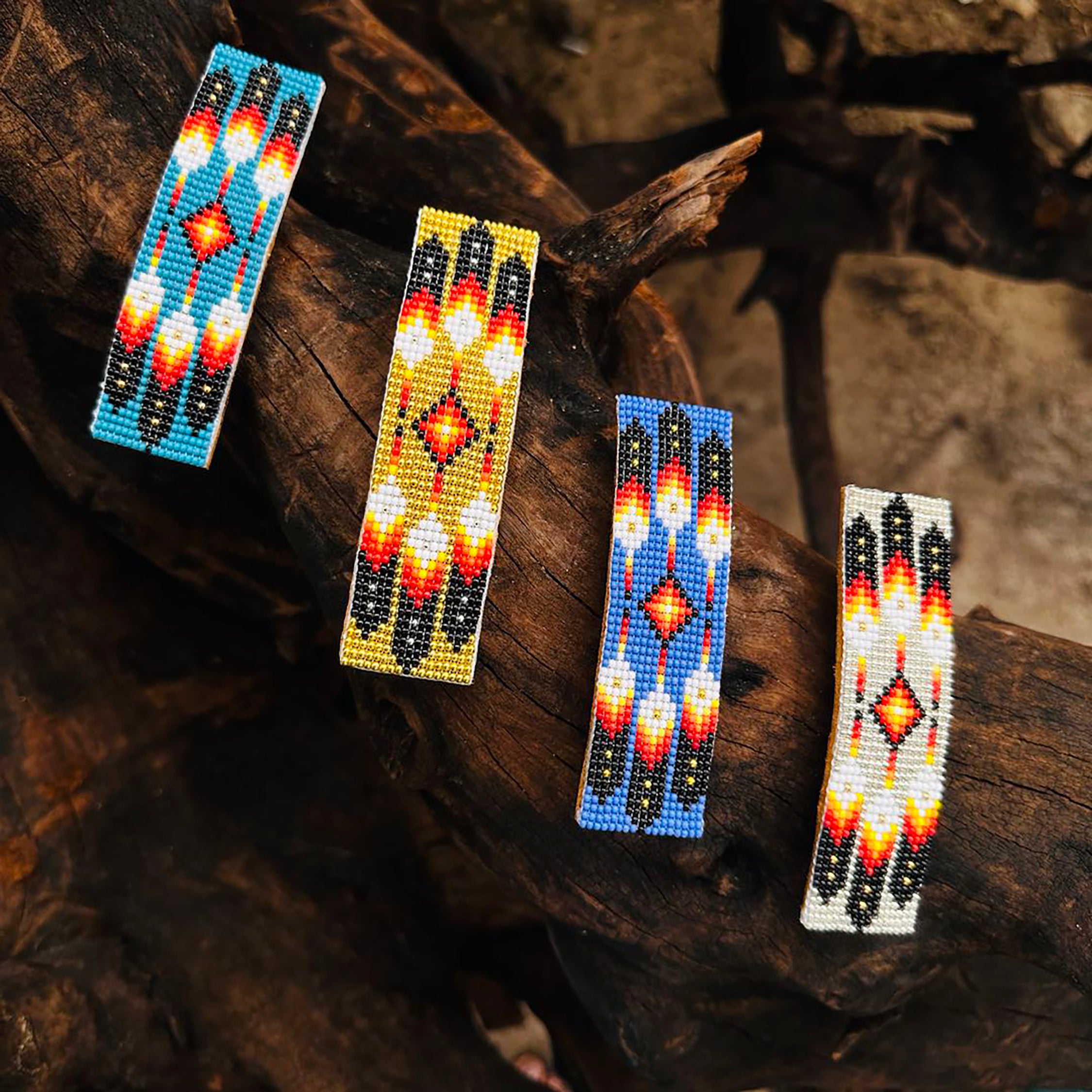 SALE 50% OFF - Pattern Hair Clip Native American Style