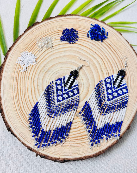 SALE 50% OFF - Indigenous Women Pattern Beaded Handmade Earrings For Women