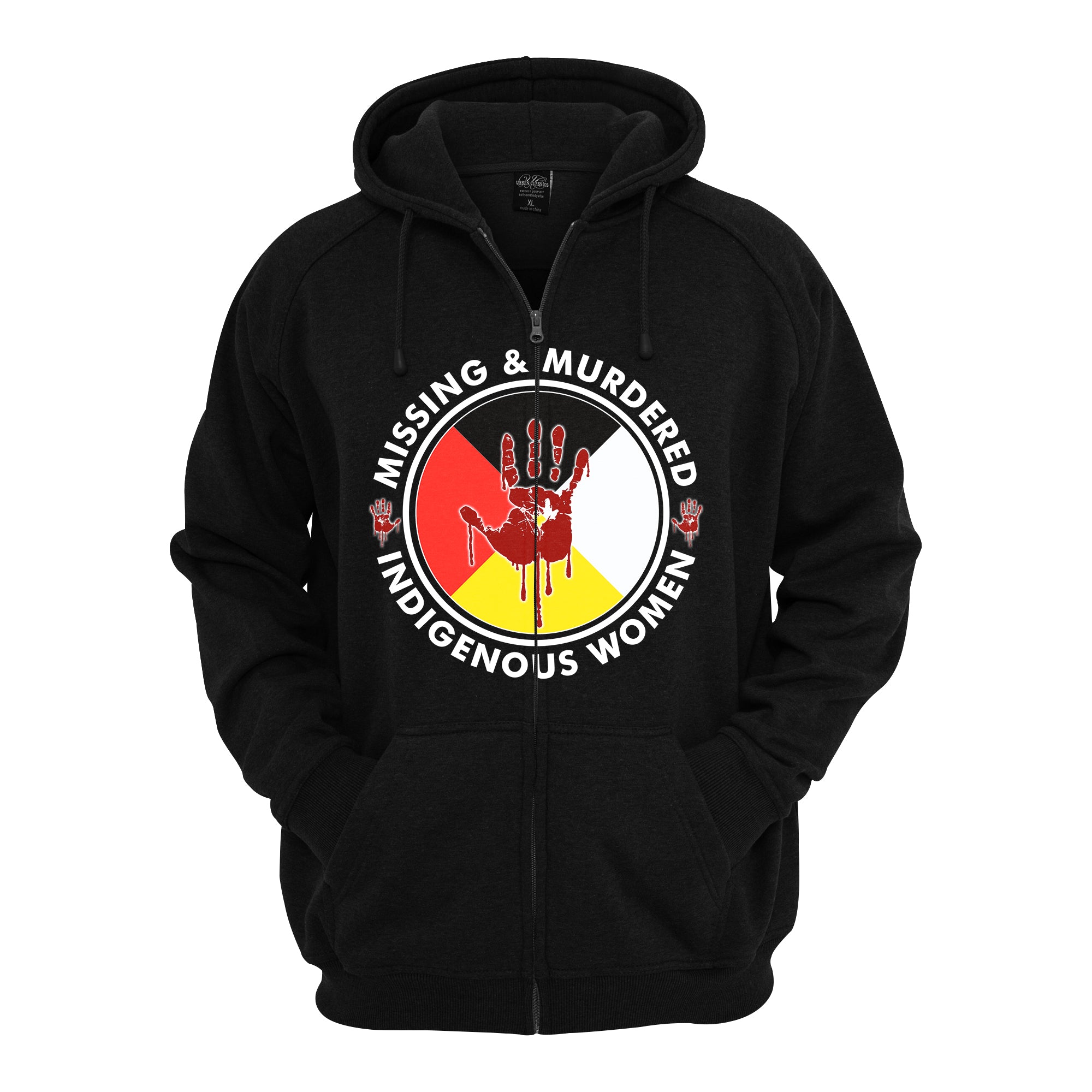 Custom Missing Murder Indigenous Women Red Hand MMIW Unisex Back Hoodie/T-Shirt/Sweatshirt