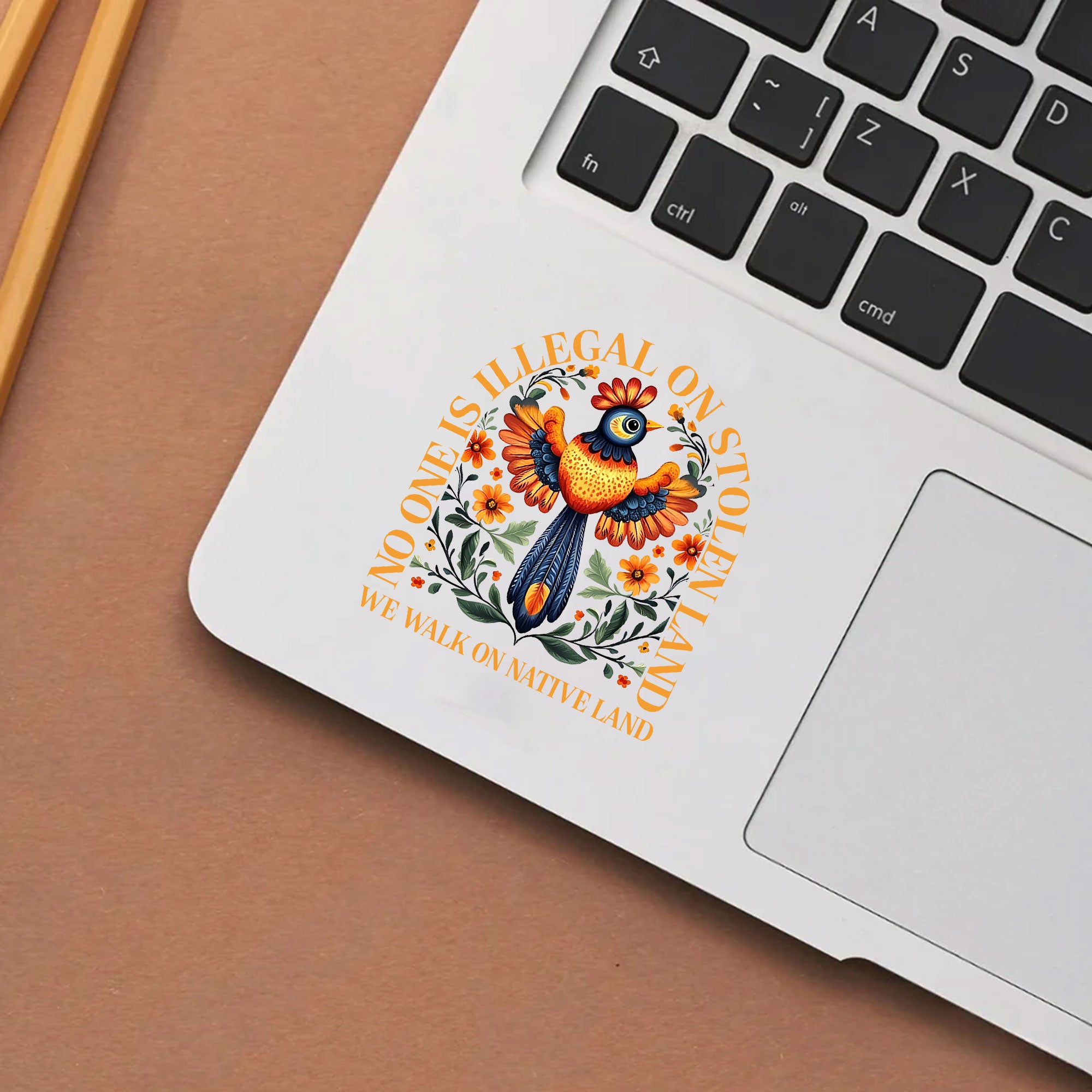 Decal No One Is Illegal On Stolen Land - We Walk On Native Land