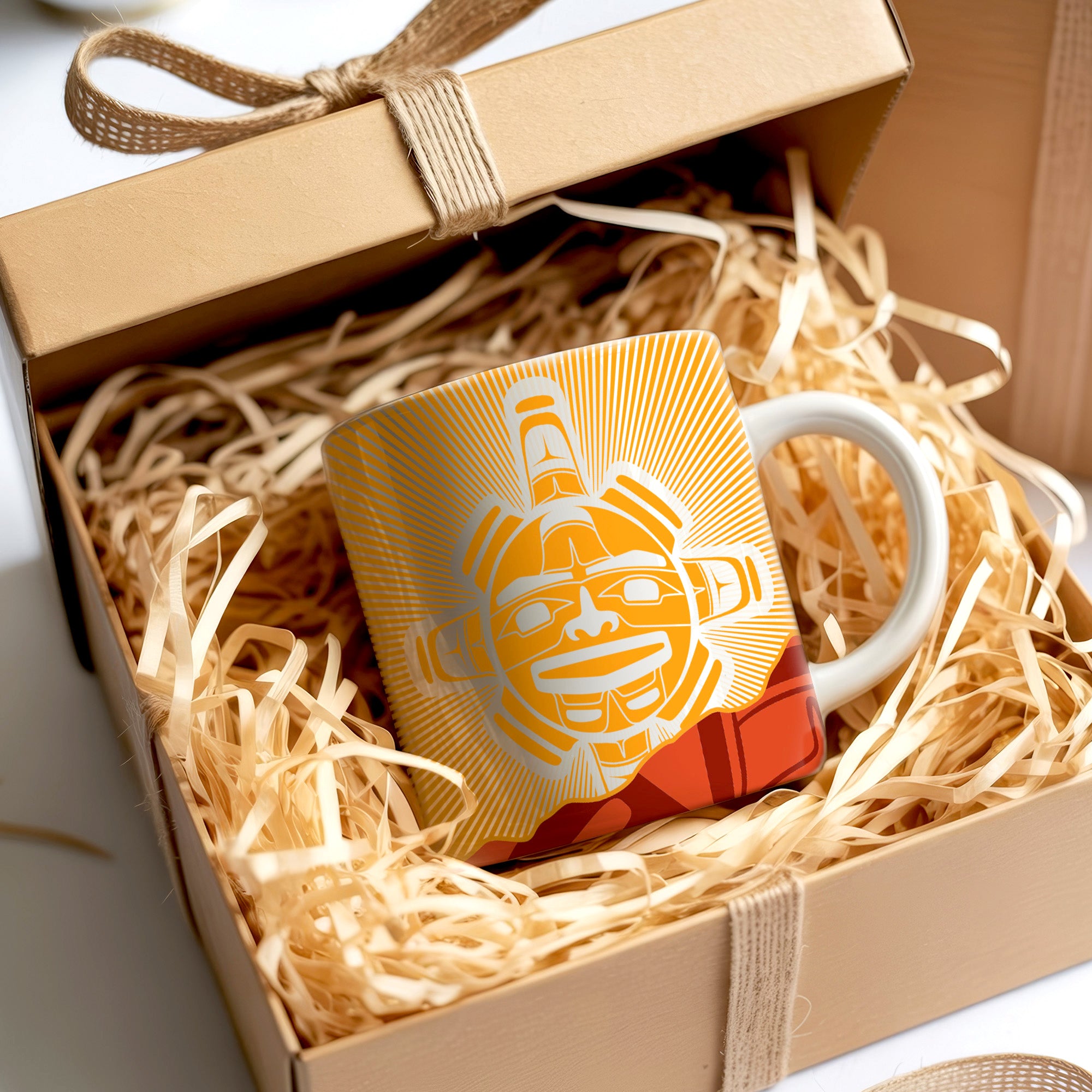 Native Northwest Chilkat Sun Ceramic Native American Heritage Mug