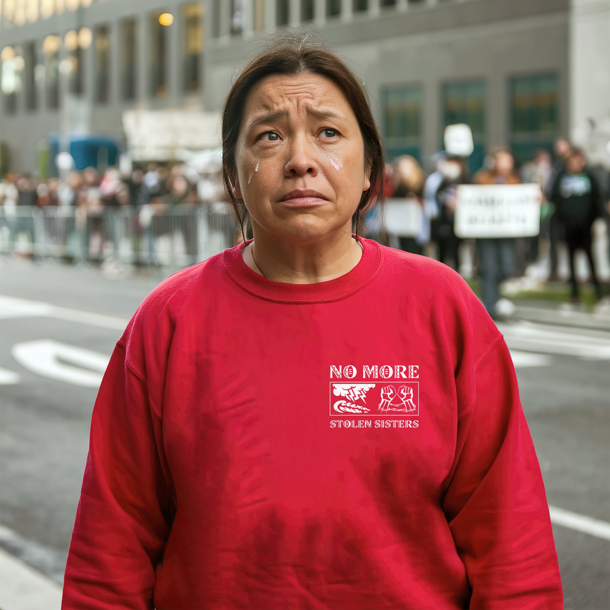 No More Stolen Sisters MMIW - Unisex T-Shirt/T-Shirt V-Neck/Hoodie/Sweatshirt - Two Sides