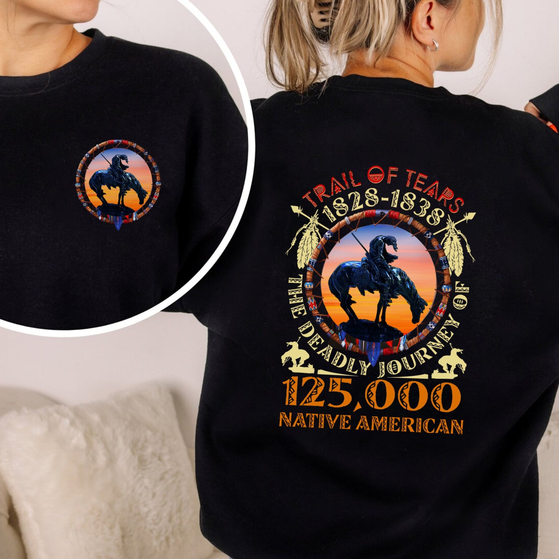 [Two Sides] Trail of Tears The Deadly Journey Unisex T-Shirt/T-Shirt V-Neck/Hoodie/Sweatshirt