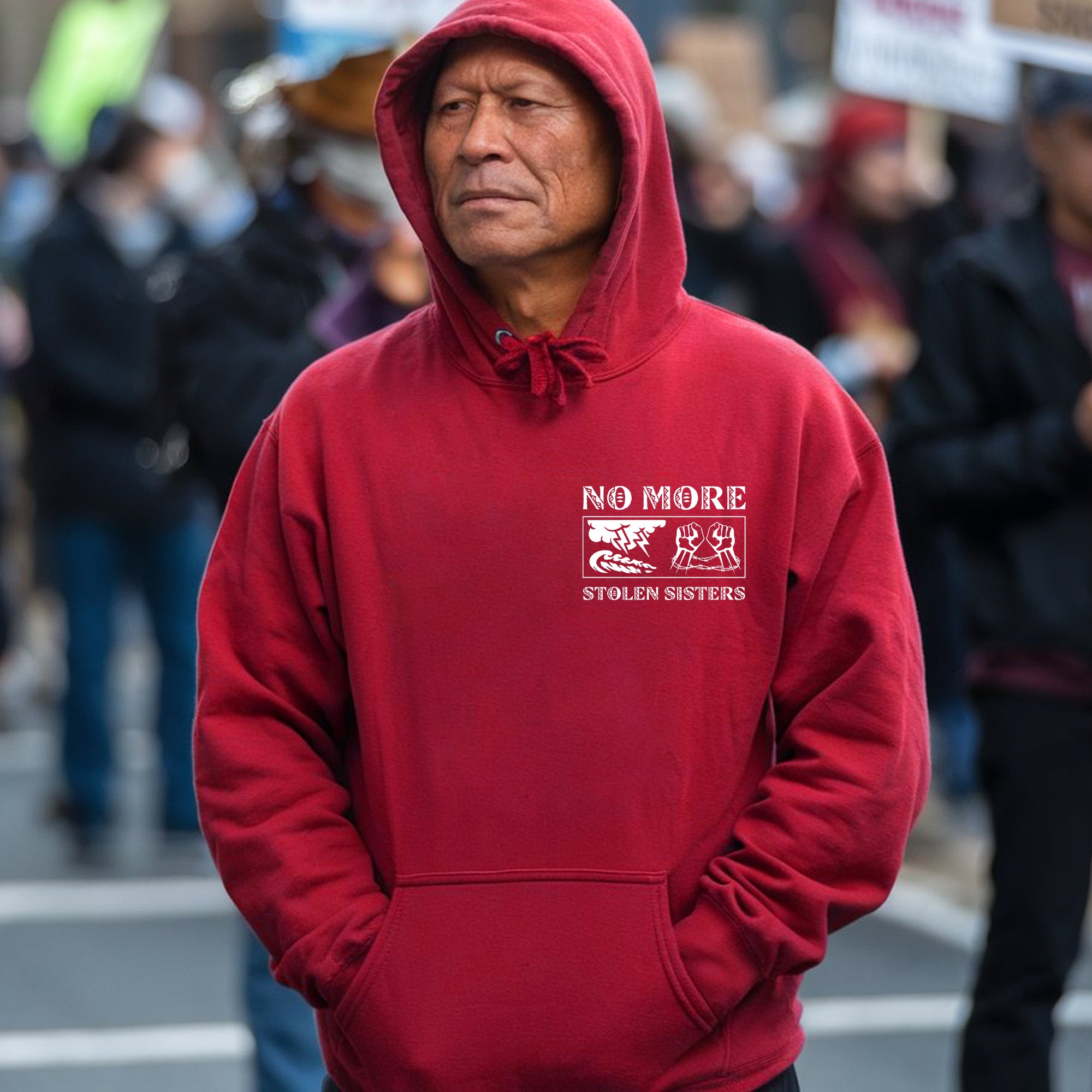 No More Stolen Sisters MMIW - Unisex T-Shirt/T-Shirt V-Neck/Hoodie/Sweatshirt - Two Sides