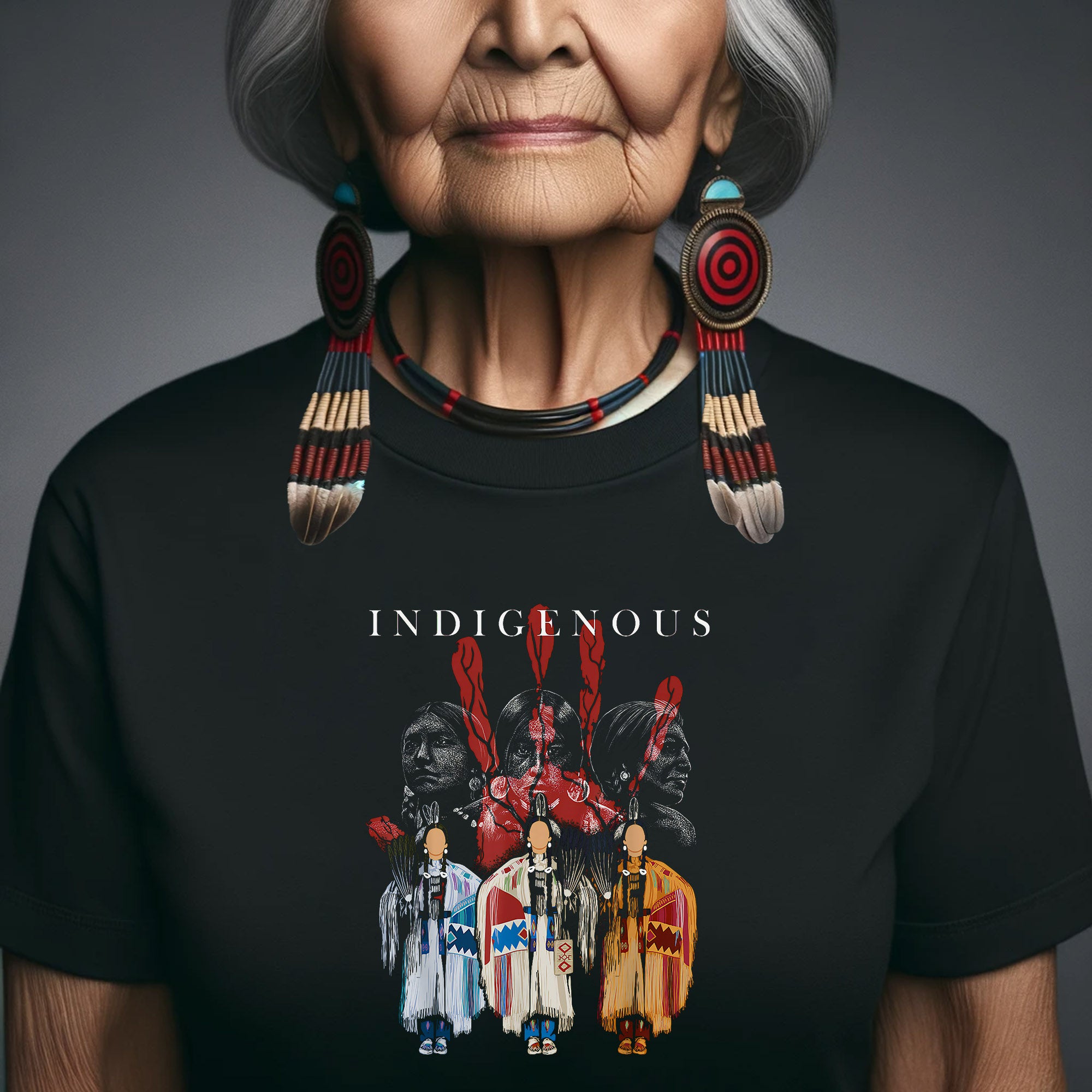 MMIW Native American Indigenous Red Hand Indian Blood Themed Unisex T ...