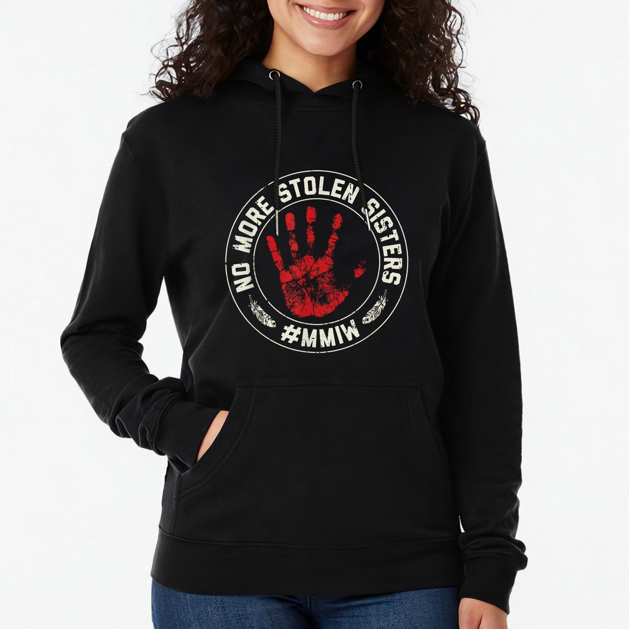 MMIW Awareness Indigenous Circle Red Hand Unisex T-shirt/Hoodie/Sweatshirt