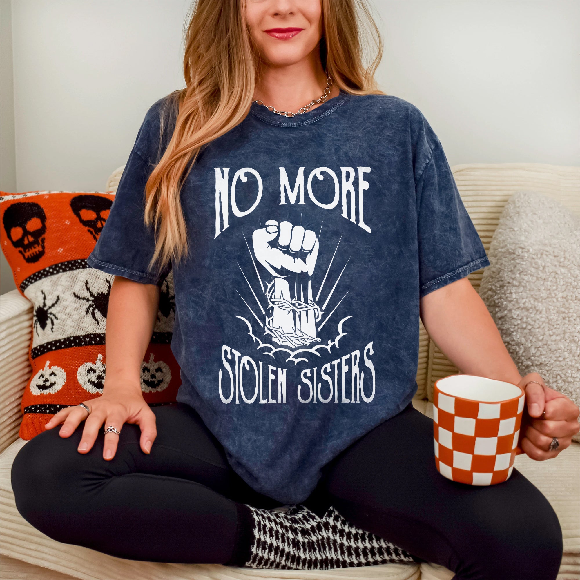 No More Stolen Sisters - Unisex Mineral Washed T-shirt