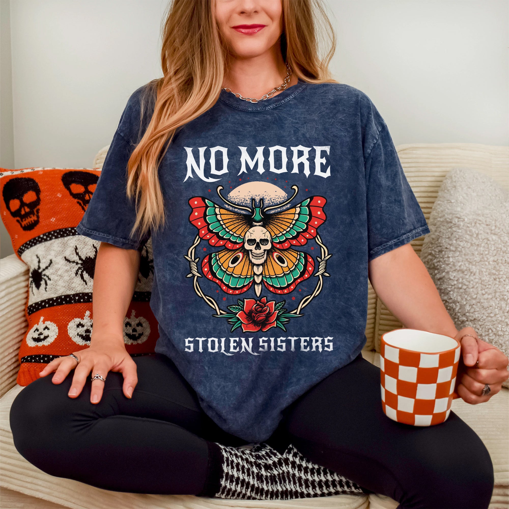 No More Stolen Sisters – Unisex Mineral Washed T-Shirt