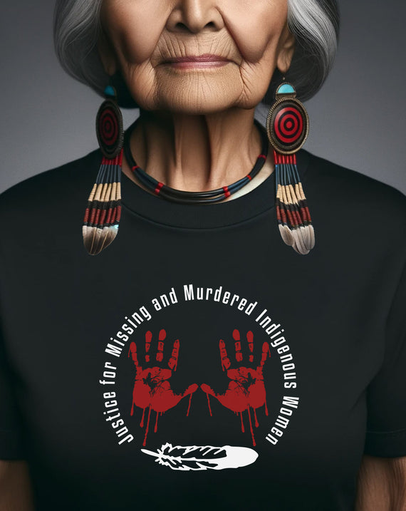 MMIW Awareness Justice For MMIW Red Hands Unisex T-Shirt/Hoodie/Sweatshirt