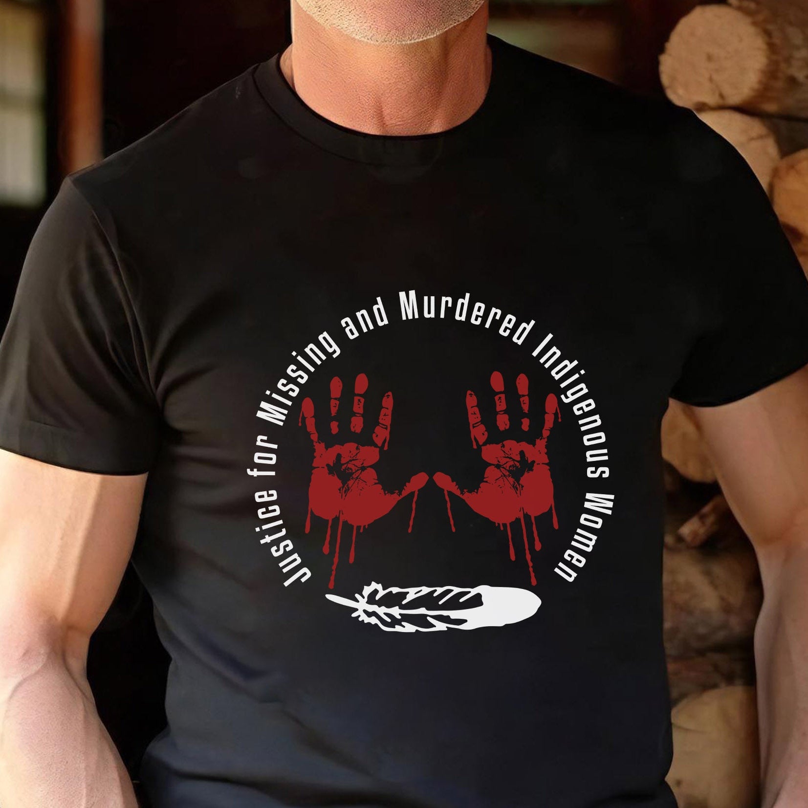 MMIW Awareness Justice For MMIW Red Hands Unisex T-Shirt/Hoodie/Sweatshirt