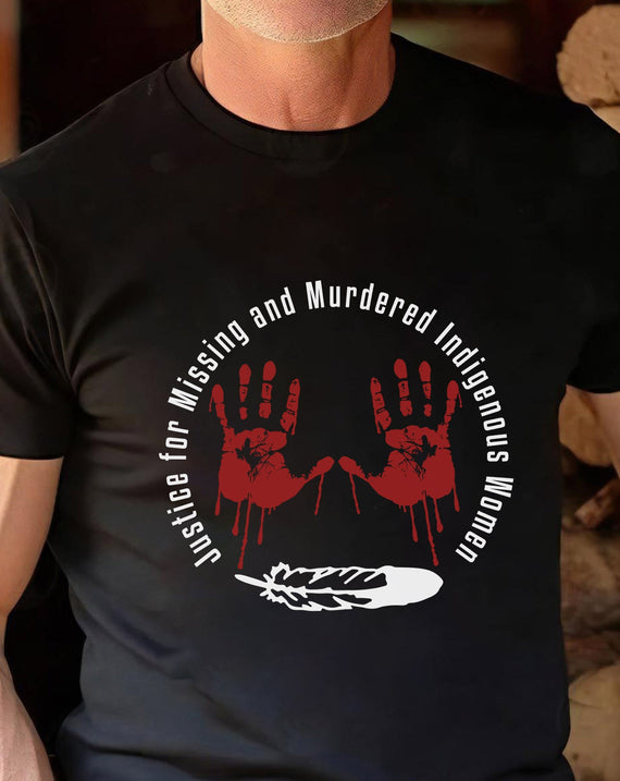 MMIW Awareness Justice For MMIW Red Hands Unisex T-Shirt/Hoodie/Sweatshirt