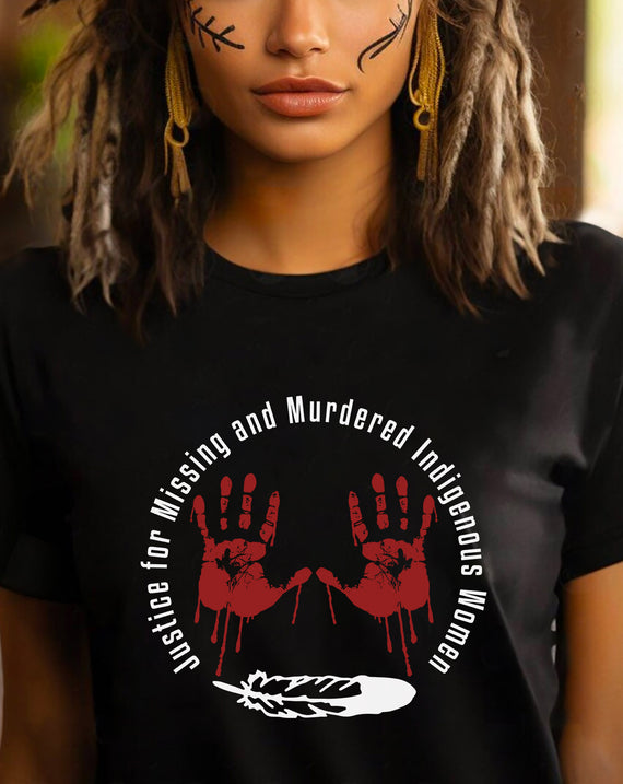 MMIW Awareness Justice For MMIW Red Hands Unisex T-Shirt/Hoodie/Sweatshirt