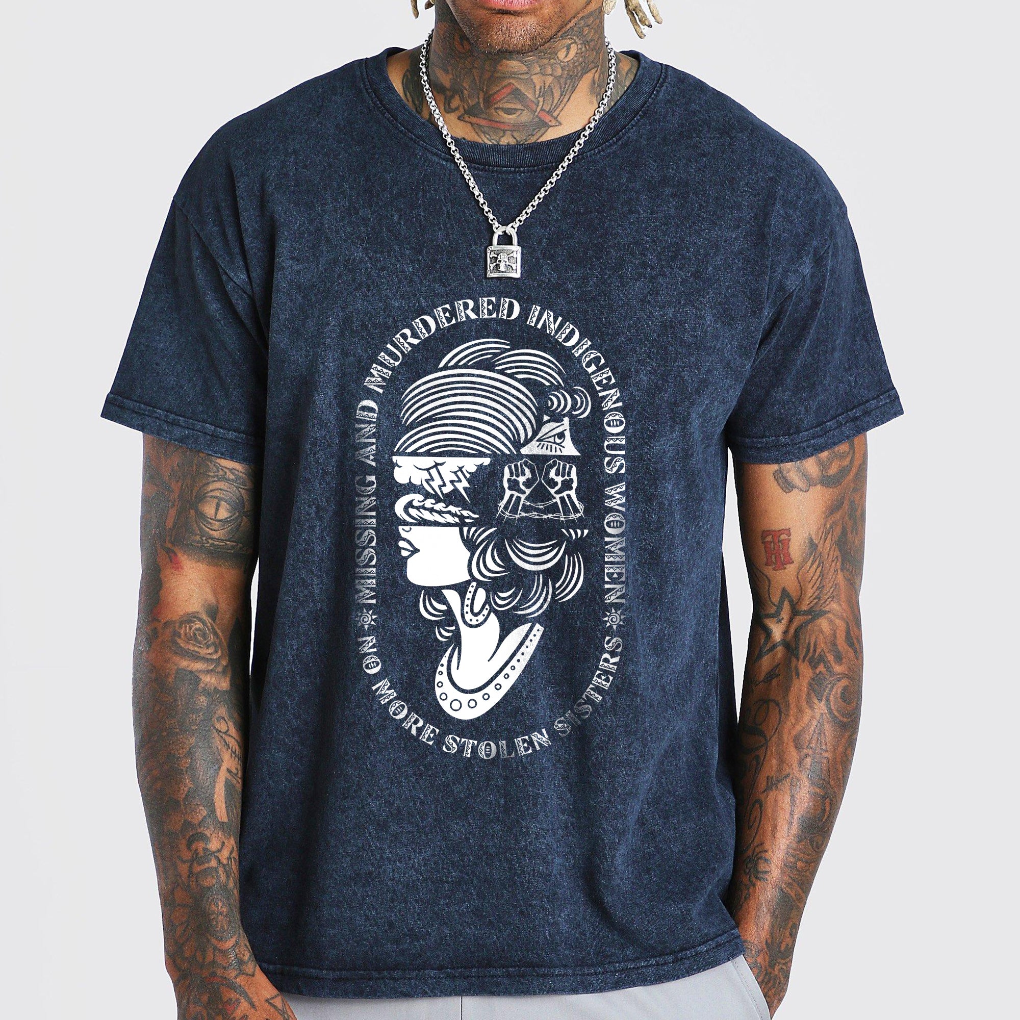 No More Stolen Sisters – MMIW Unisex Mineral Washed T-Shirt