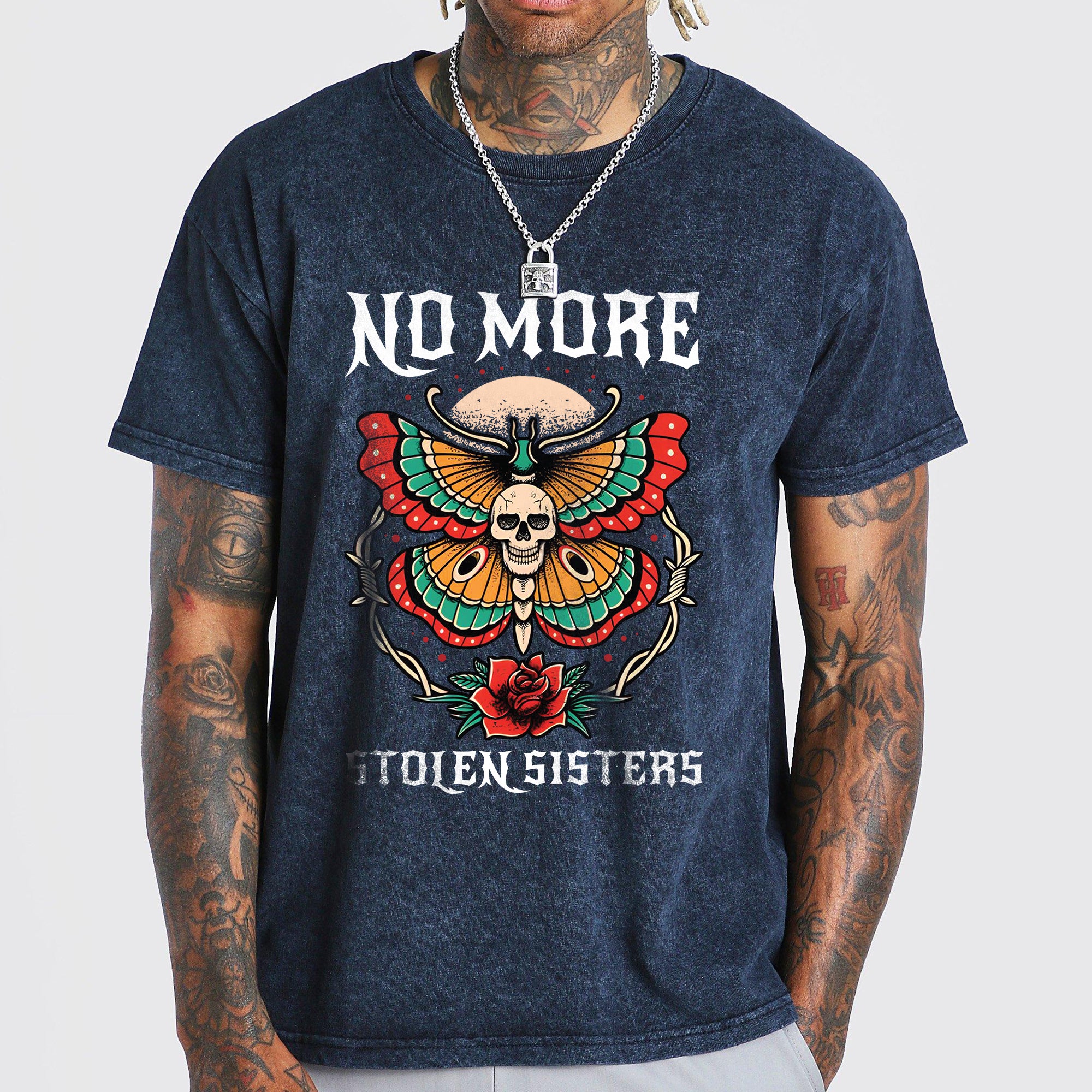 No More Stolen Sisters – Unisex Mineral Washed T-Shirt