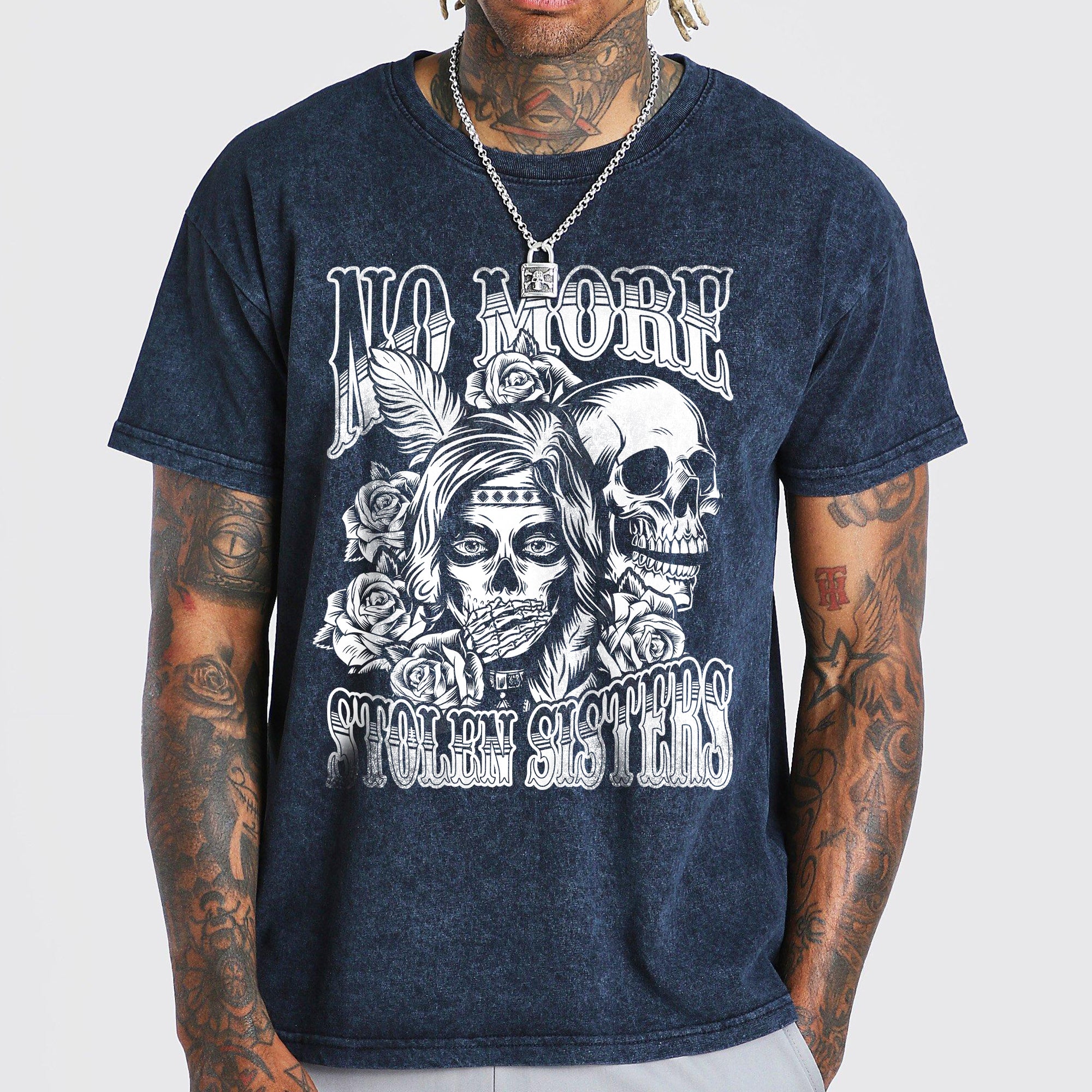 No More Stolen Sisters – Powerful MMIW Statement Unisex Mineral Washed T-Shirt