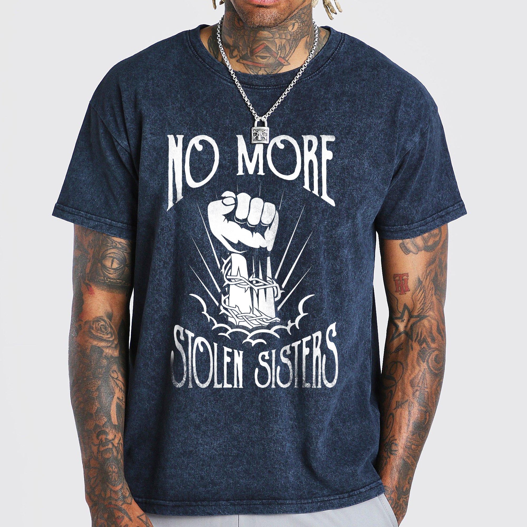 No More Stolen Sisters - Unisex Mineral Washed T-shirt