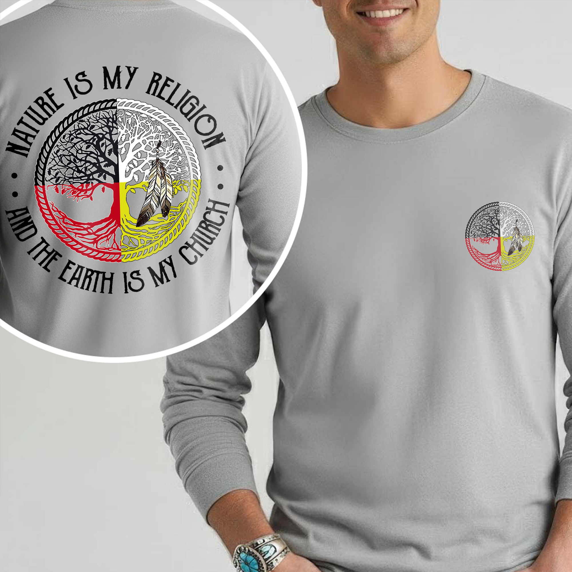 [Two Sides] Nature Is My Religion And The Earth Is My Church Unisex Tank Top/Long Sleeve/Hoodie Zip