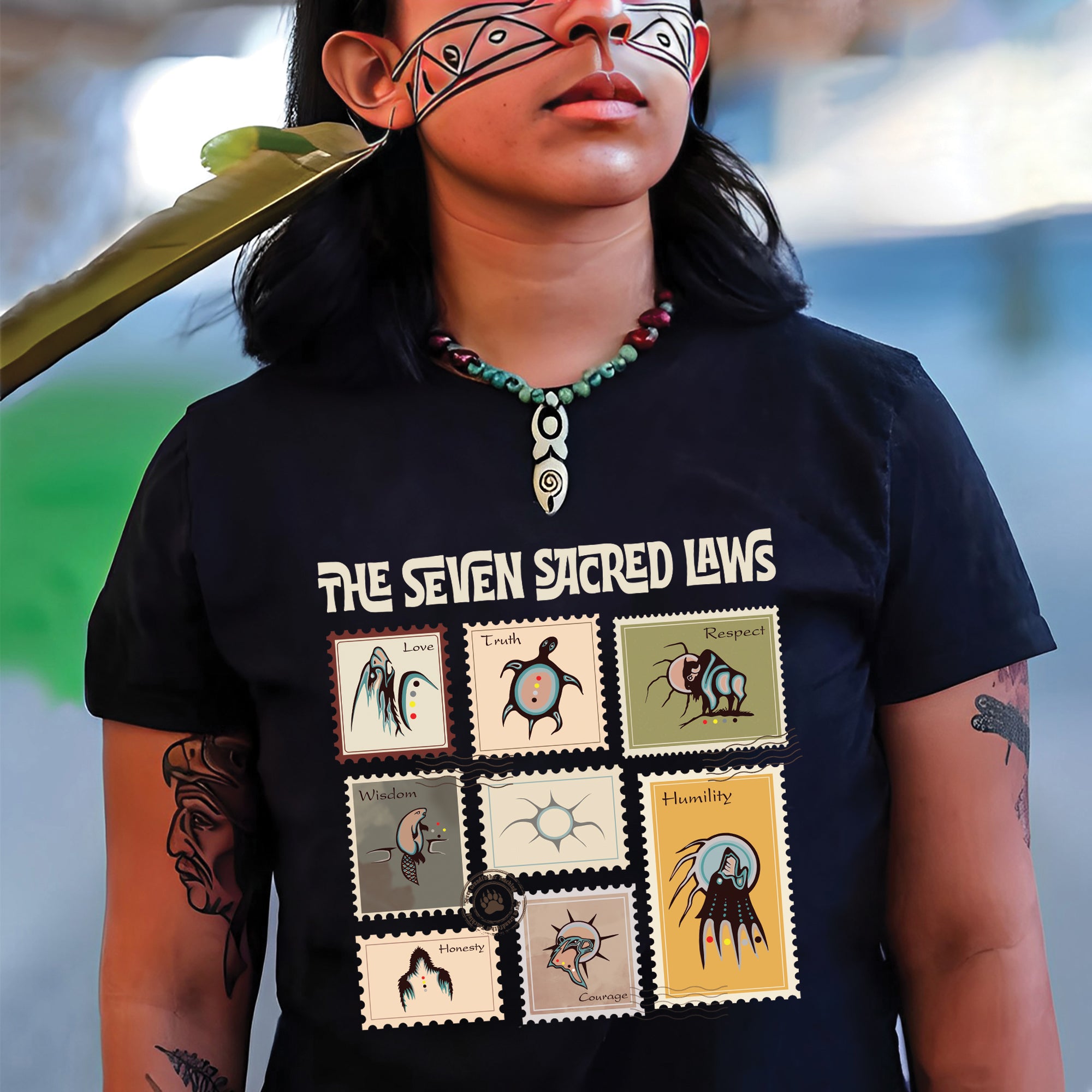 The Seven Sacred Laws Native American Indigenous Culture Unisex T-Shirt/T-Shirt V-Neck/Hoodie/Sweatshirt 187