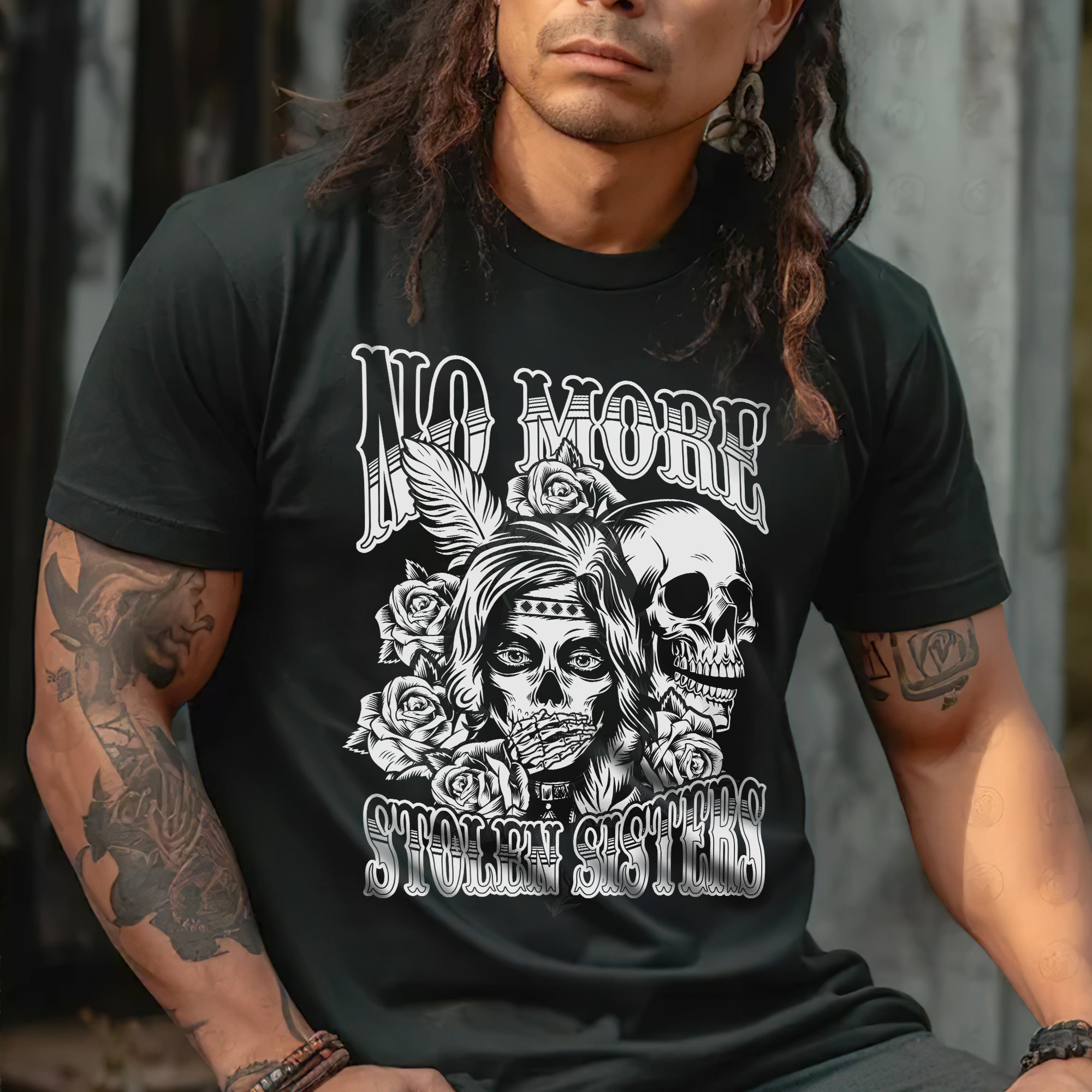 No More Stolen Sisters - MMIW Unisex T-Shirt/T-Shirt V-Neck/Hoodie/Sweatshirt One Side