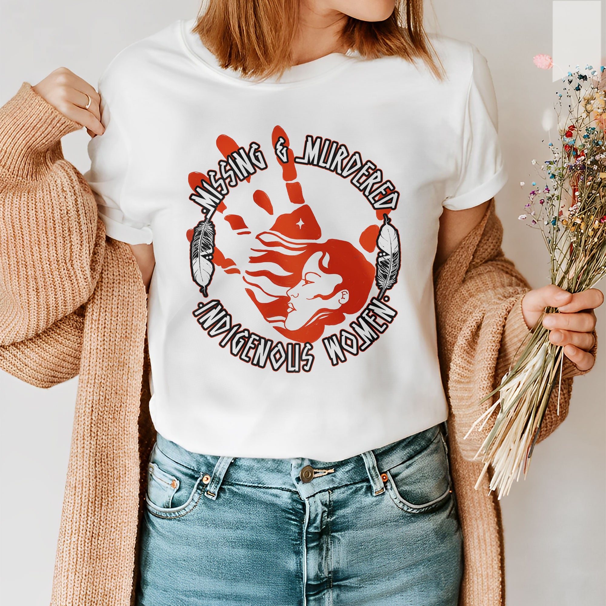 MMIW Red Hand Missing Murdered Indigenous Women Unisex Hoodie/Sweatshirt/T-Shirt