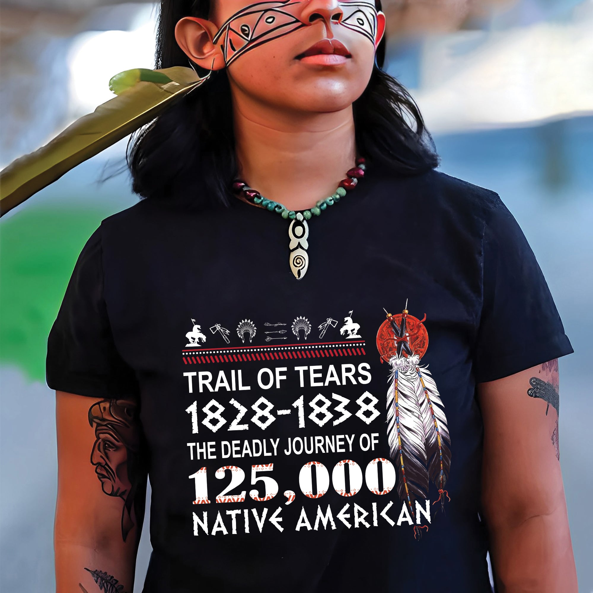 Trail of Tears 1828–1838 – The Deadly Journey of 125,000 Native American Lives Unisex T-shirt/T-shirt V-neck/Hoodie/Sweatshirt