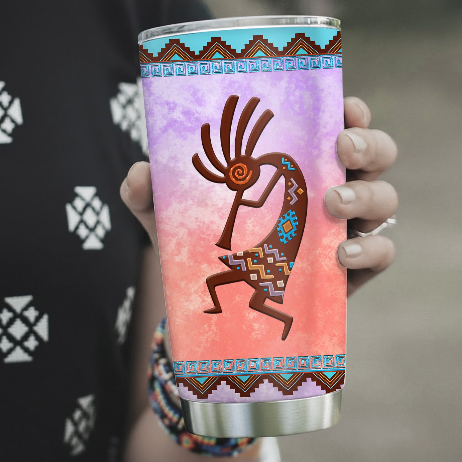 Kokopelli Dance Tumbler Stainless Steel Drinking Cup