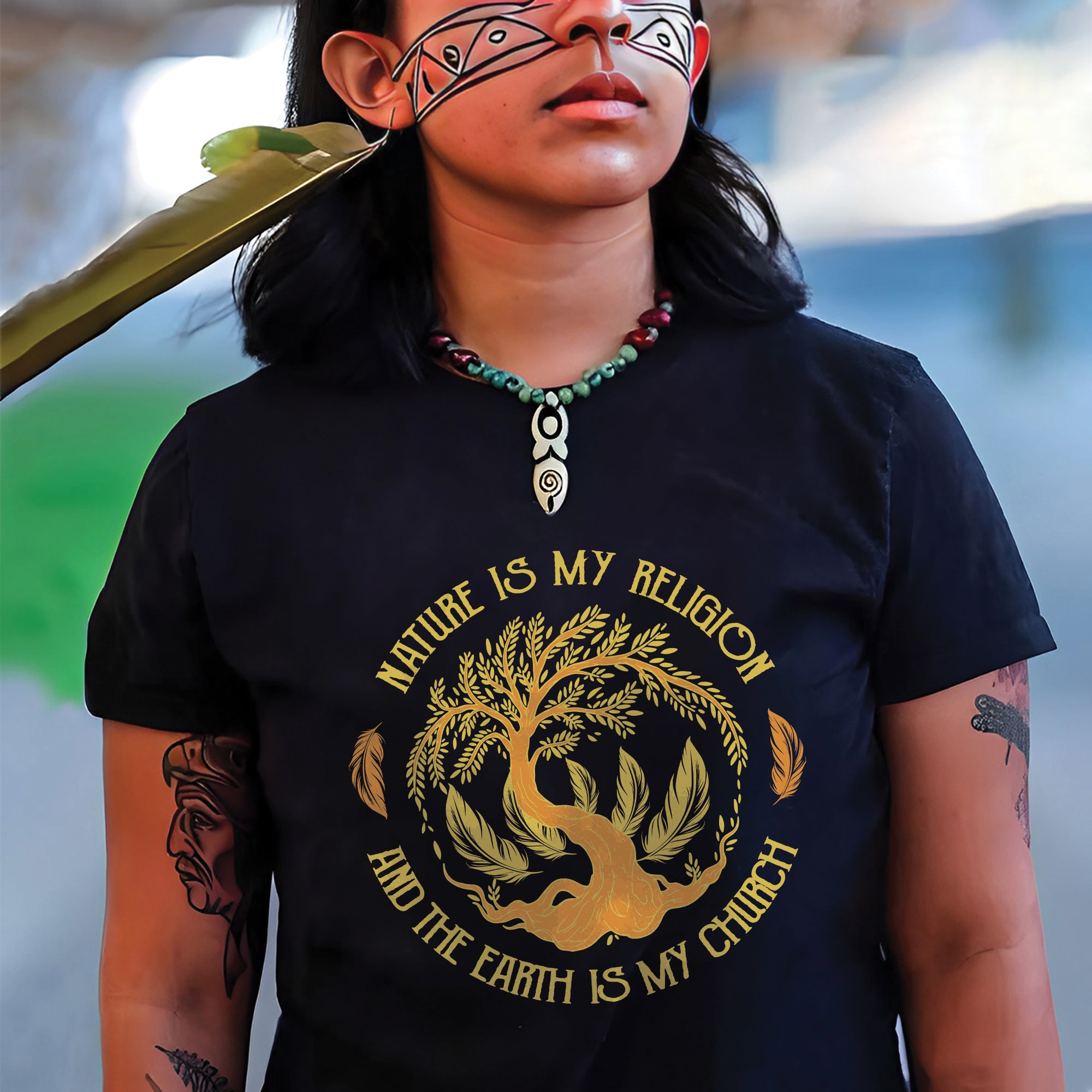 Nature Is My Religion And The Earth Is My Church Unisex T-Shirt/T-Shirt V-Neck/Hoodie/Sweatshirt - N35