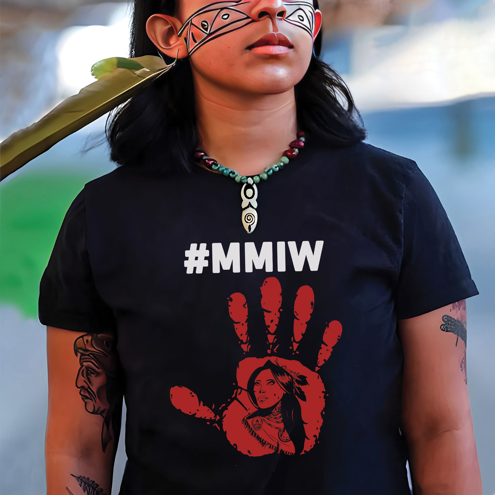 MMIW Red Handprint Native American Unisex T-shirt/T-shirt V-Neck/Hoodie/Sweatshirt