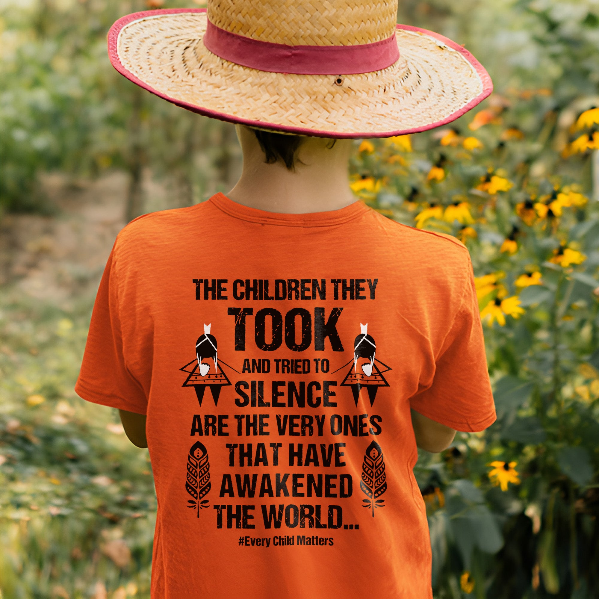 [Two Sides] They Tried To Silence Us Every Child Matters Orange Unisex T-shirt/T-shirt V-Neck/Hoodie/Sweatshirt/Long Sleeve