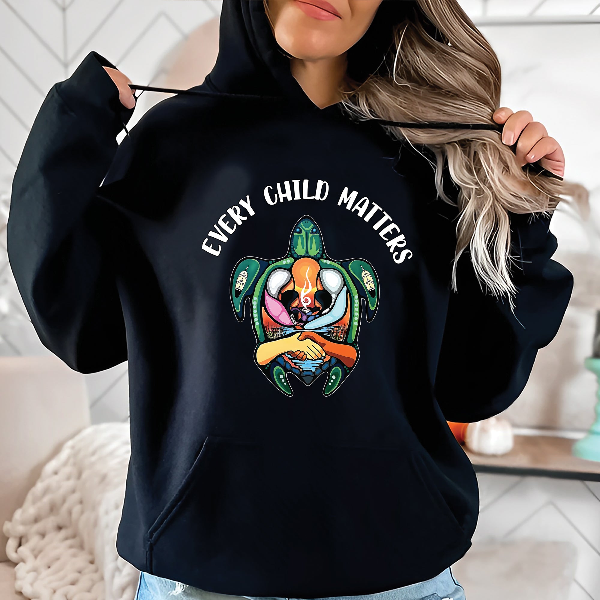 Turtle of Unity, Hands of Remembrance - For Every Child Matters Unisex T-Shirt/Hoodie/Sweatshirt 174