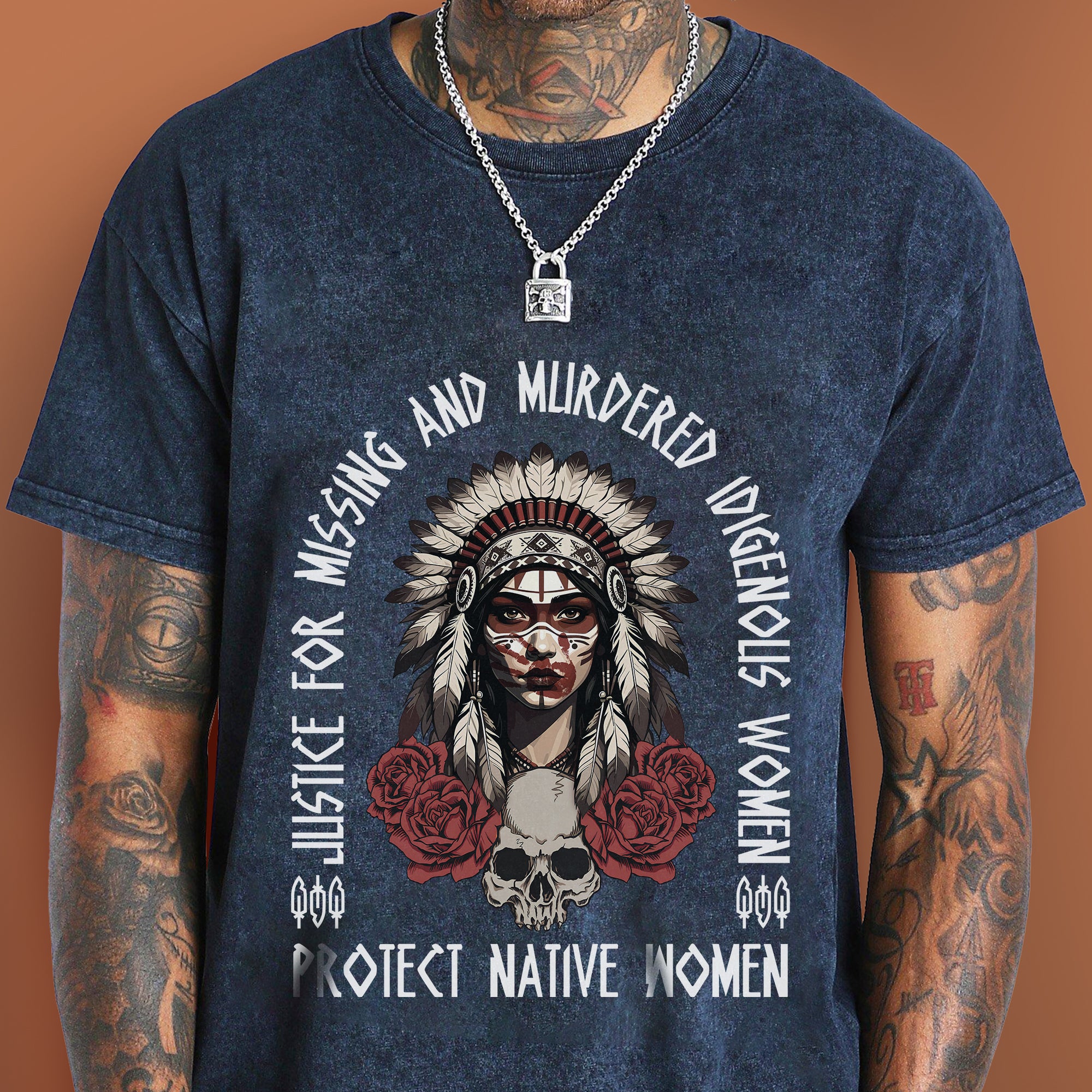 Justice For MMIW - Protect Native Women Unisex Mineral Washed T-Shirt