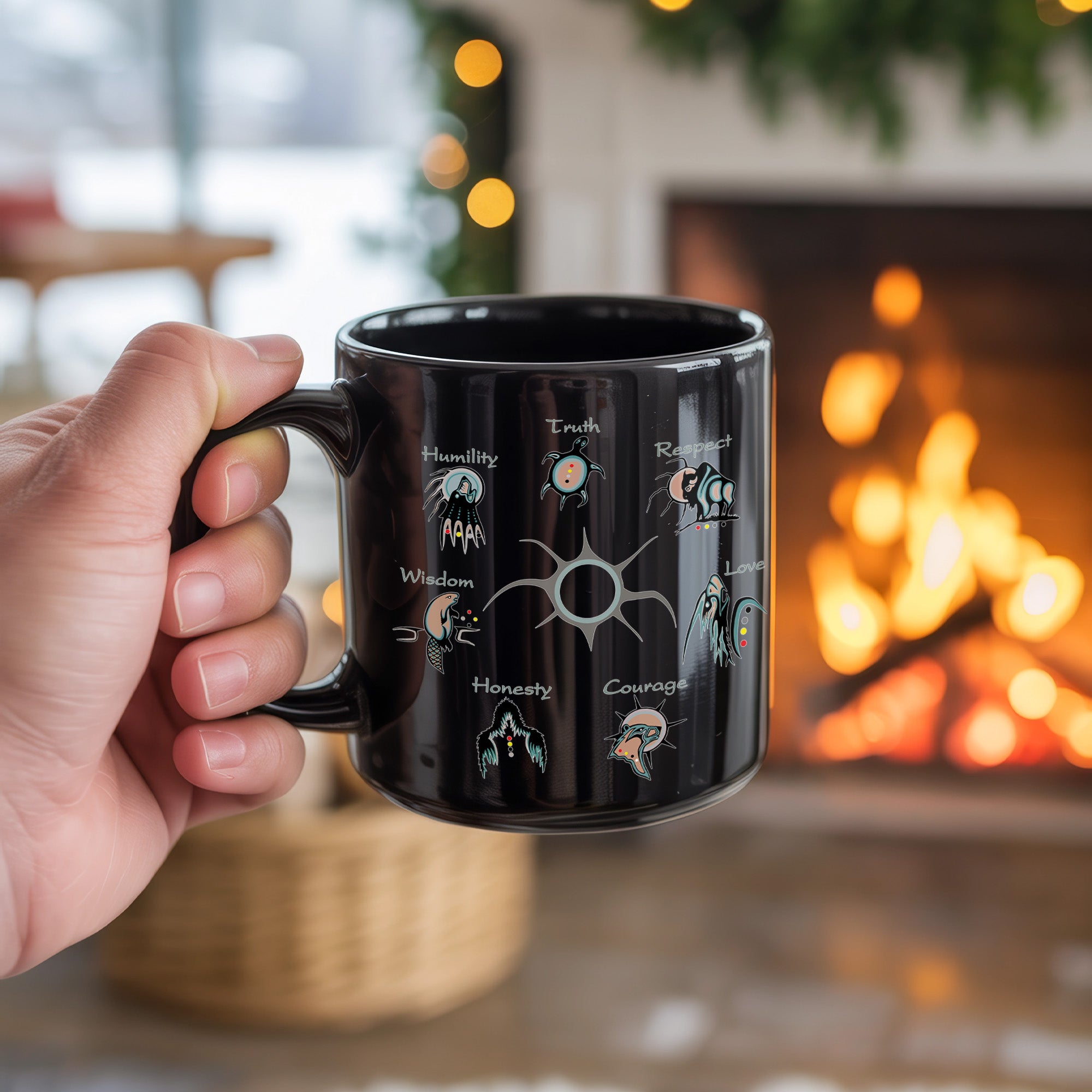 Seven Sacred Teachings Native American Heritage Coffee Mug