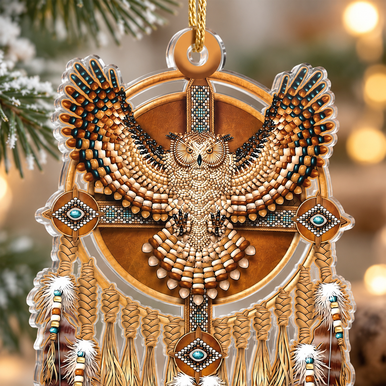 Owl Feather Native American - Unique Gift Decor Flat Acrylic
