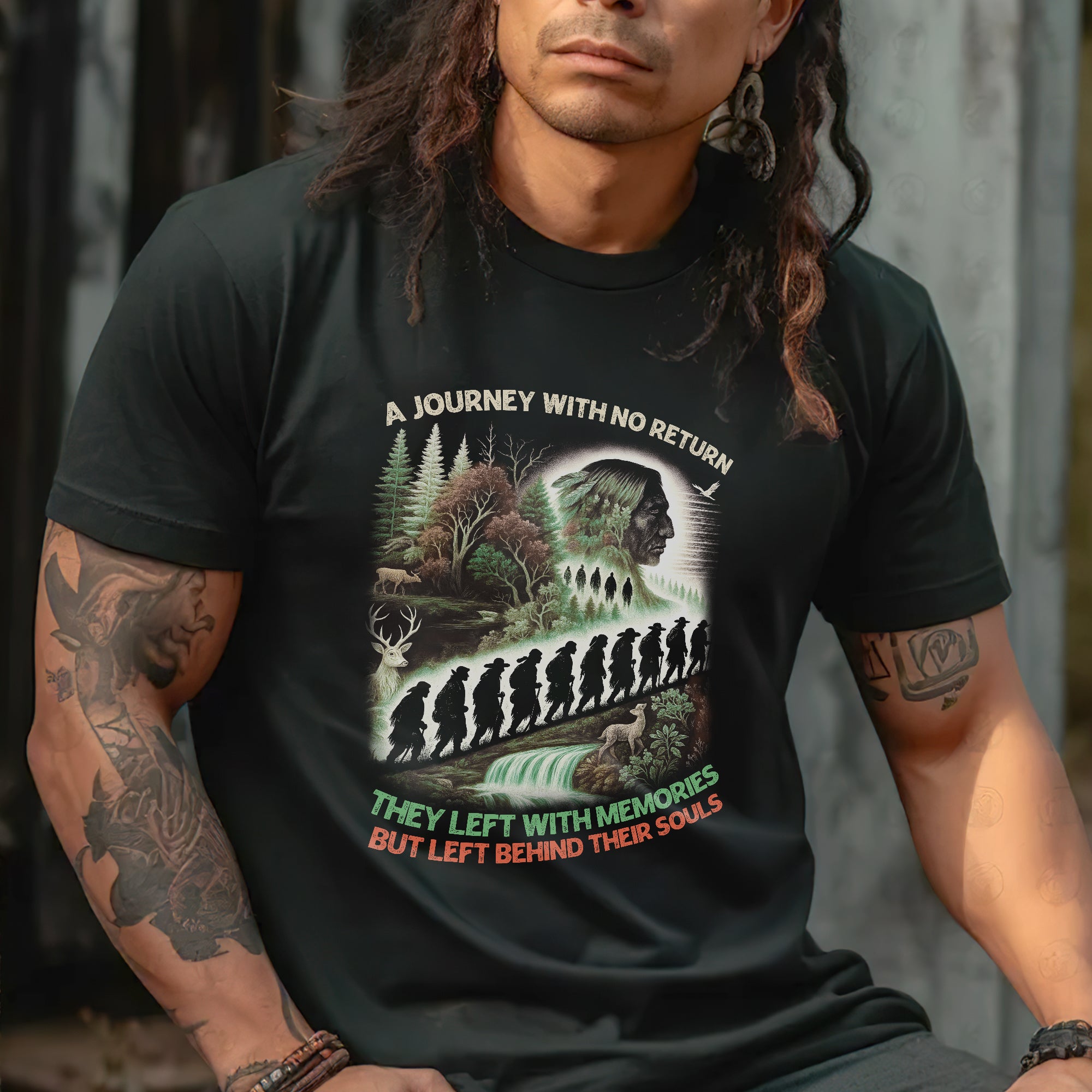 A Journey with No Return - Native Spirit Memorial - Unisex T-Shirt/T-Shirt V-Neck/Hoodie/Sweatshirt
