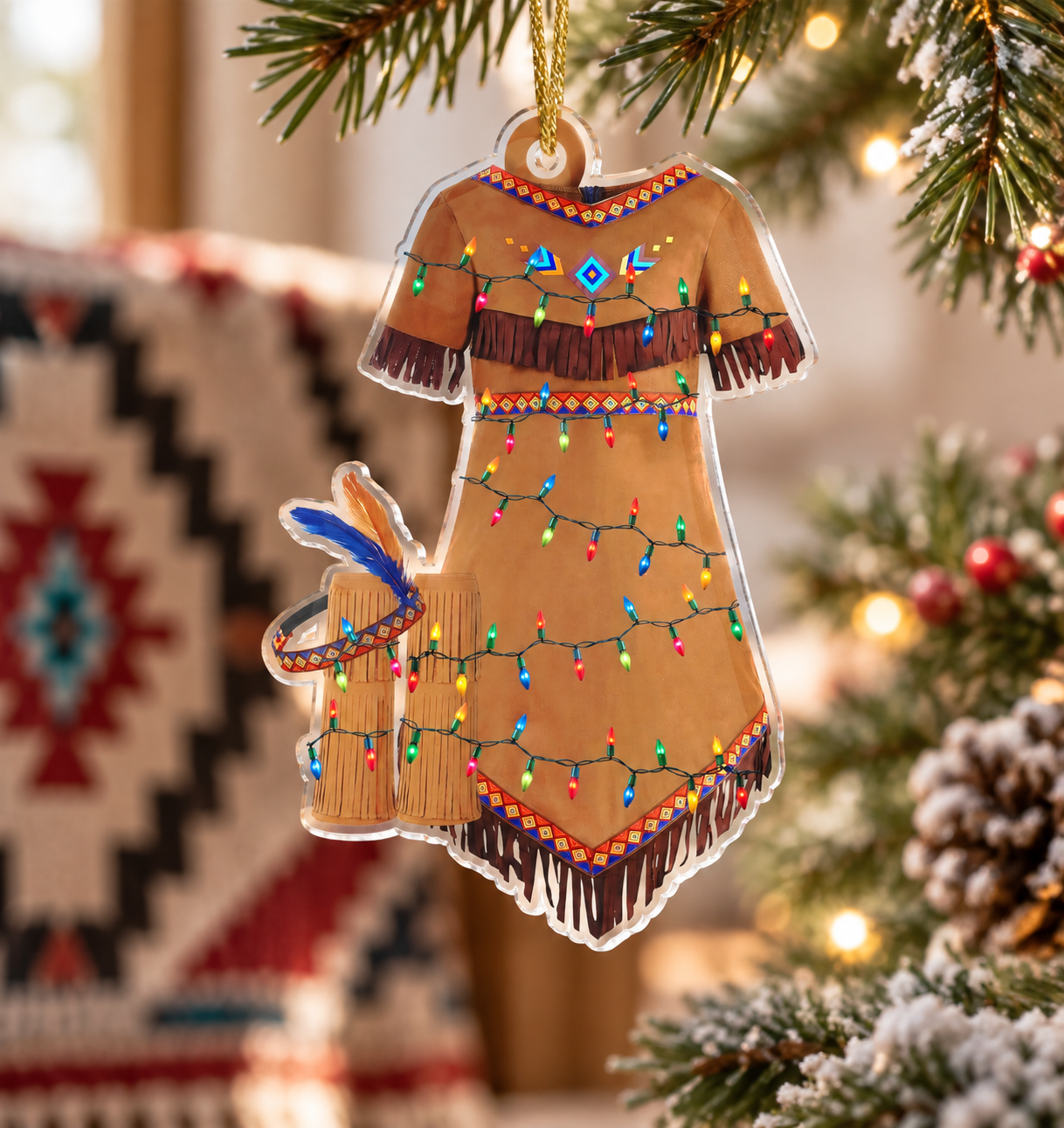 Dress Feather Headdress Native American - Unique Gift Decor Flat Acrylic
