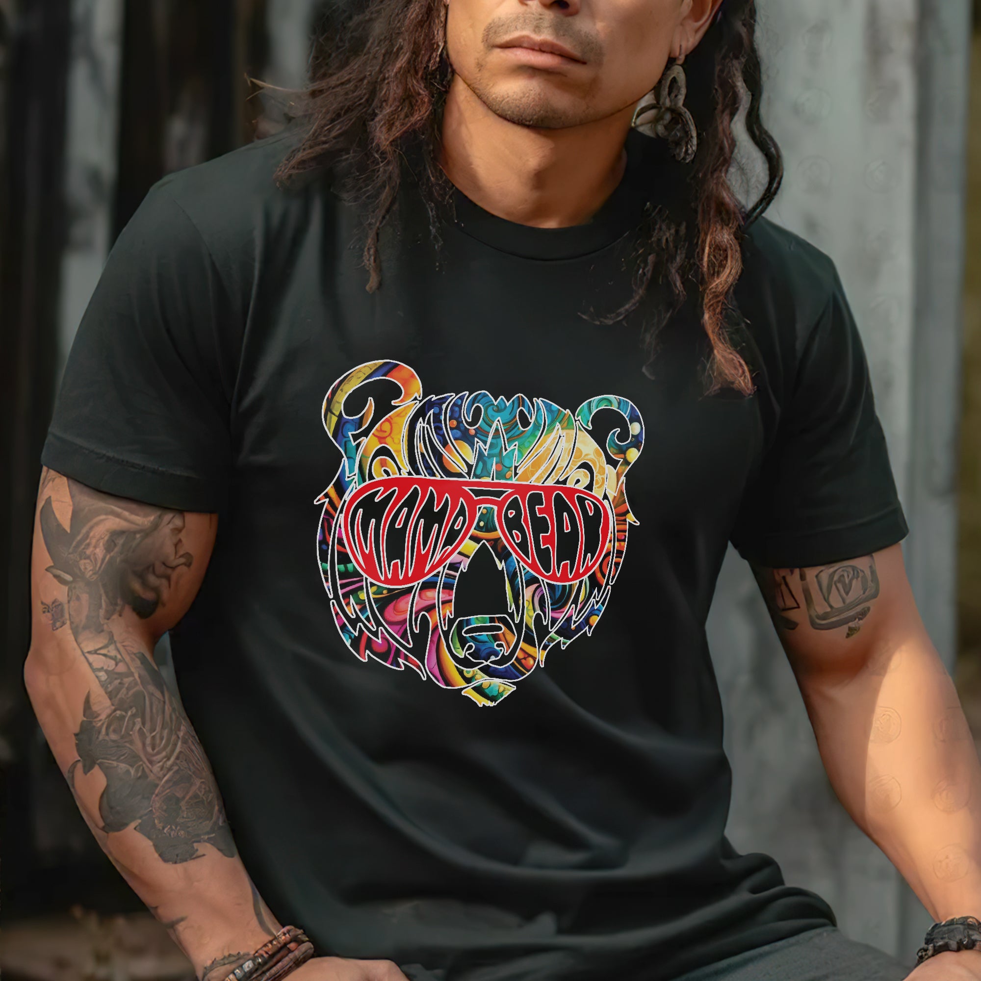 Mama Bear – Colorful Psychedelic Bear Unisex T-Shirt/T-Shirt V-Neck/Hoodie/Sweatshirt