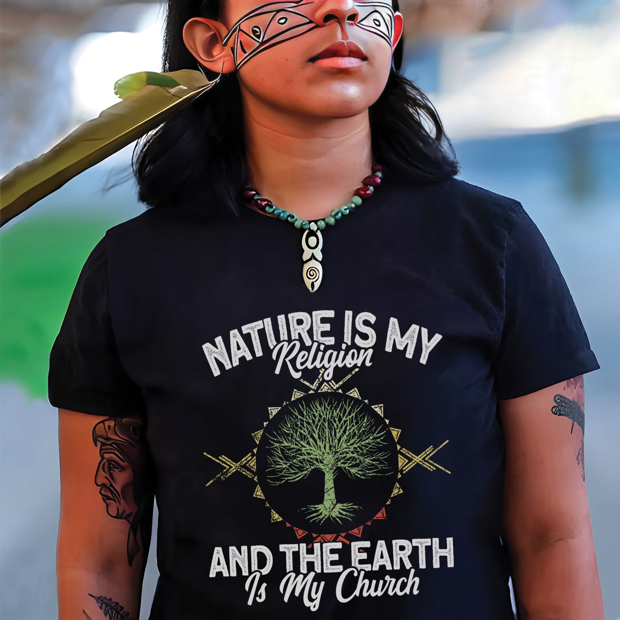 Nature Is My Religion And The Earth Is My Church Unisex T-Shirt/T-Shirt V-Neck/Hoodie/Sweatshirt - N33