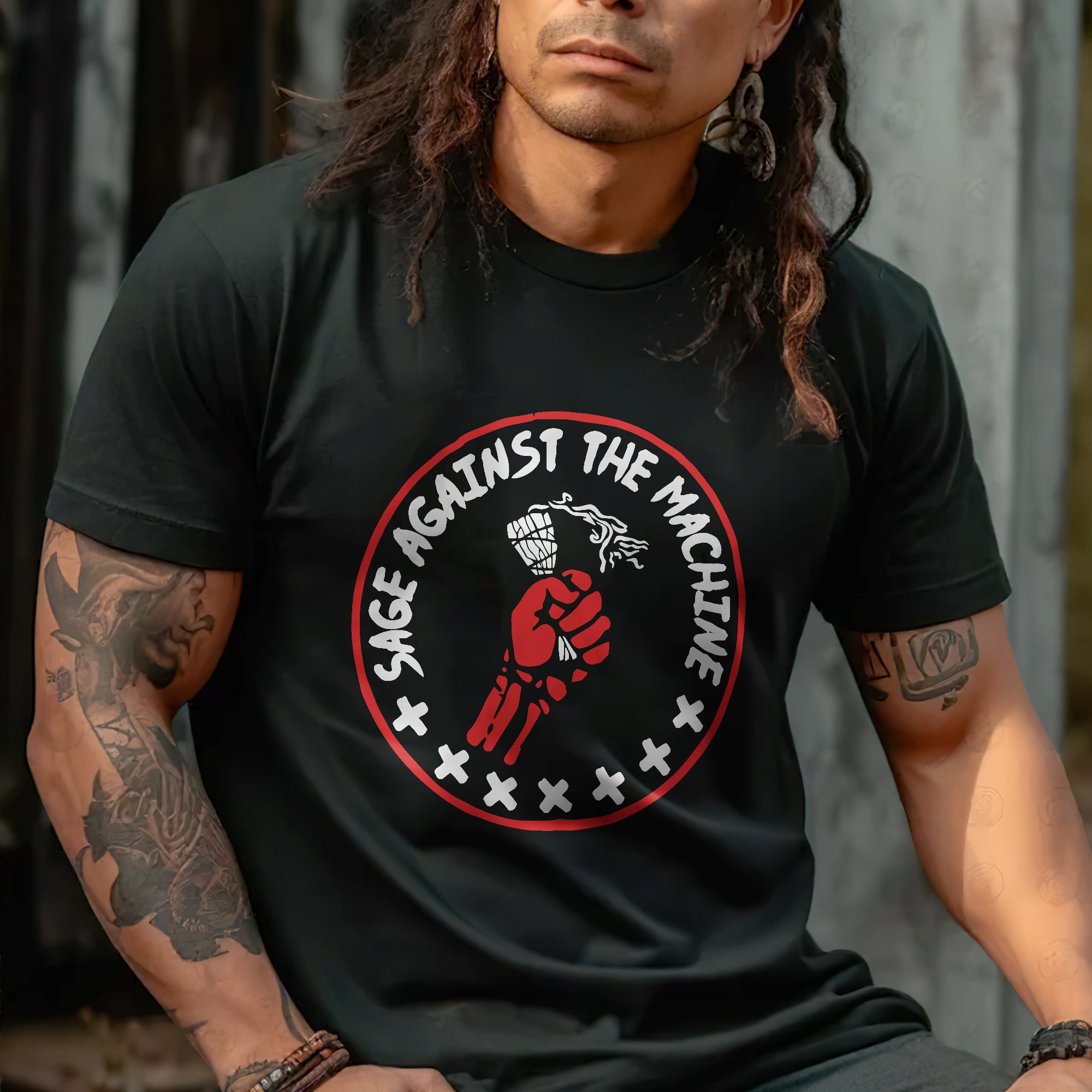 Sage Against The Machine Spiritual Power and Resistance Unisex T-shirt/T-shirt V-Neck/Hoodie/Sweatshirt 357