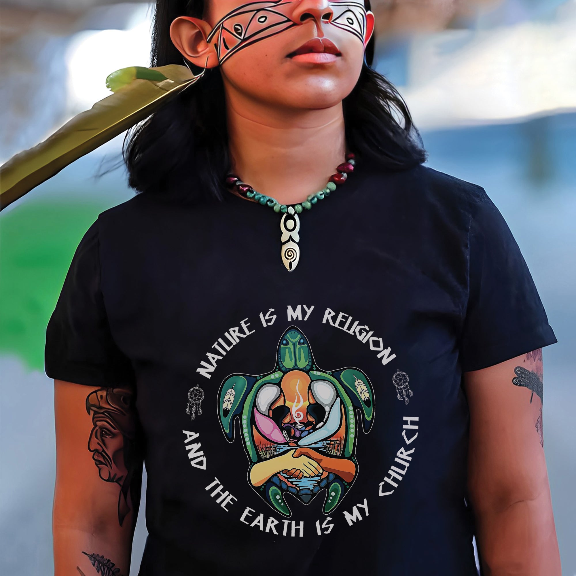 Nature Is My Religion And The Earth Is My Church Unisex T-Shirt/T-Shirt V-Neck/Hoodie/Sweatshirt - N36