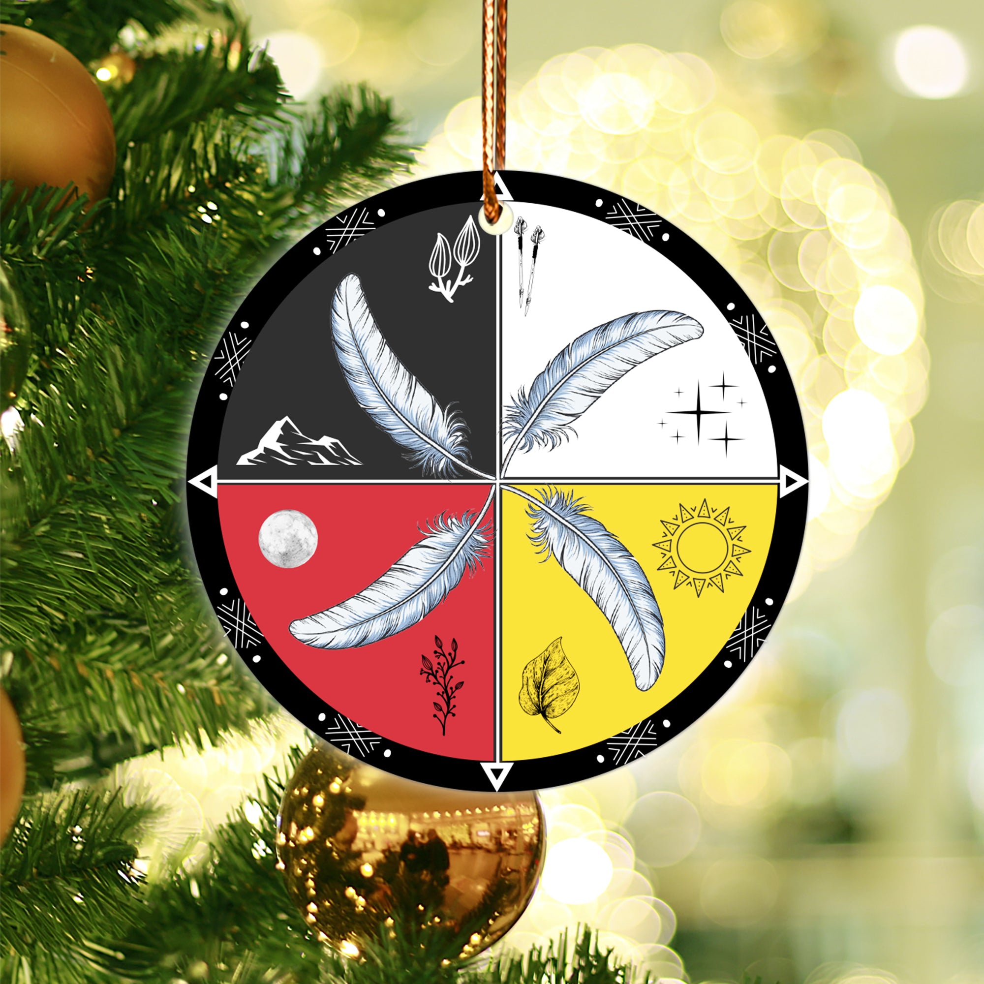 Four Directions Feather Native American - Unique Christmas Gift Decor Flat Acrylic