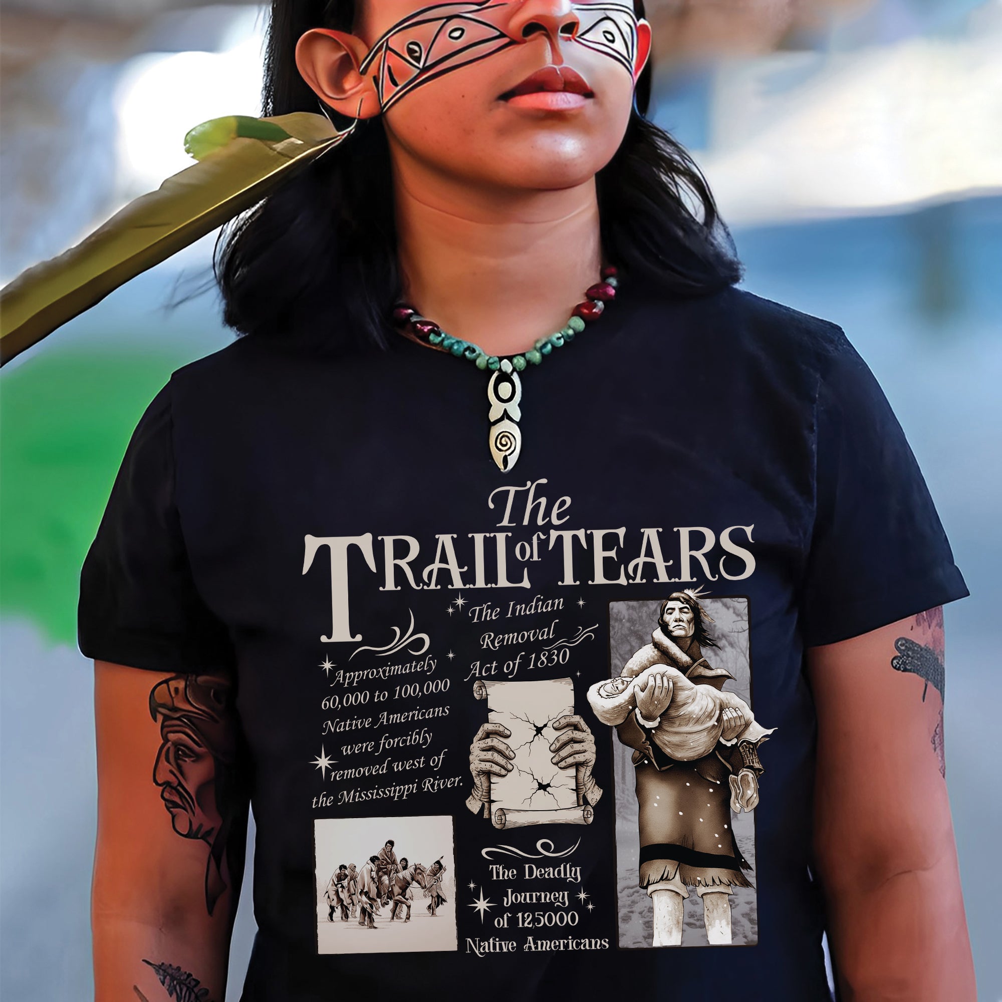 Trail of Tears – The Legacy of Resilience Unisex T-Shirt/T-Shirt V-Neck/Hoodie/Sweatshirt