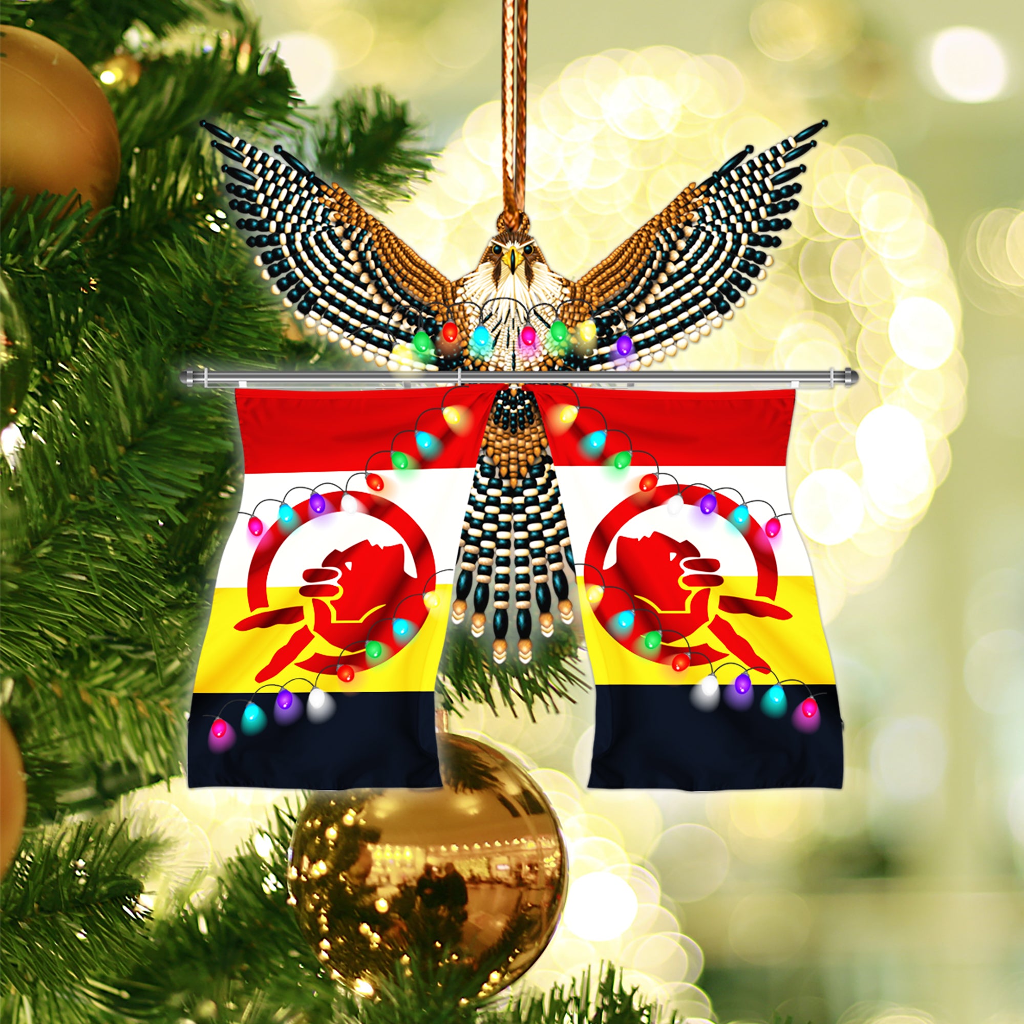 Old Flag Native American - Unique Christmas Gift Decor Flat Acrylic