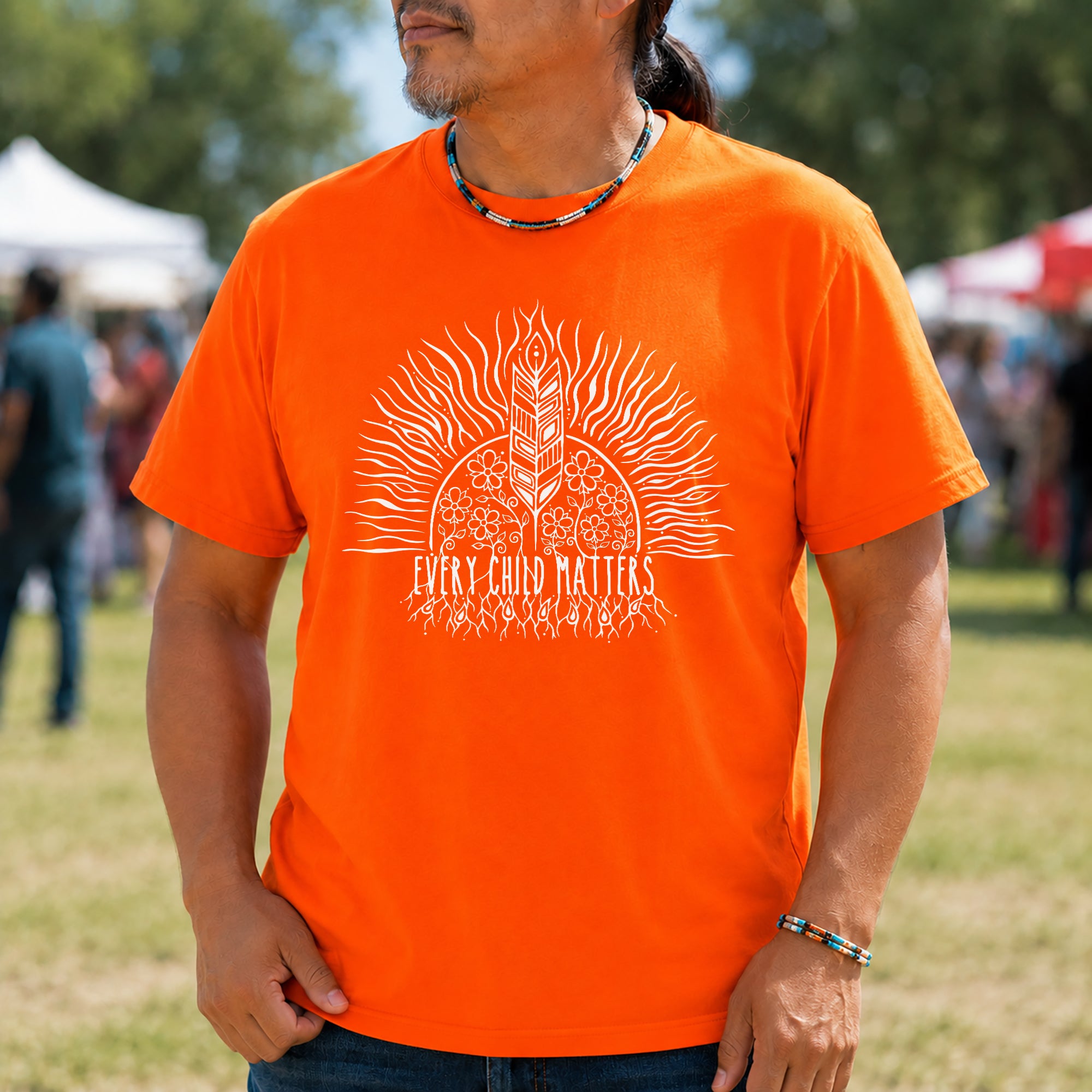 Every Child Matters Sacred Feather Sunburst Orange Unisex T-shirt/Hoodie/Sweatshirt