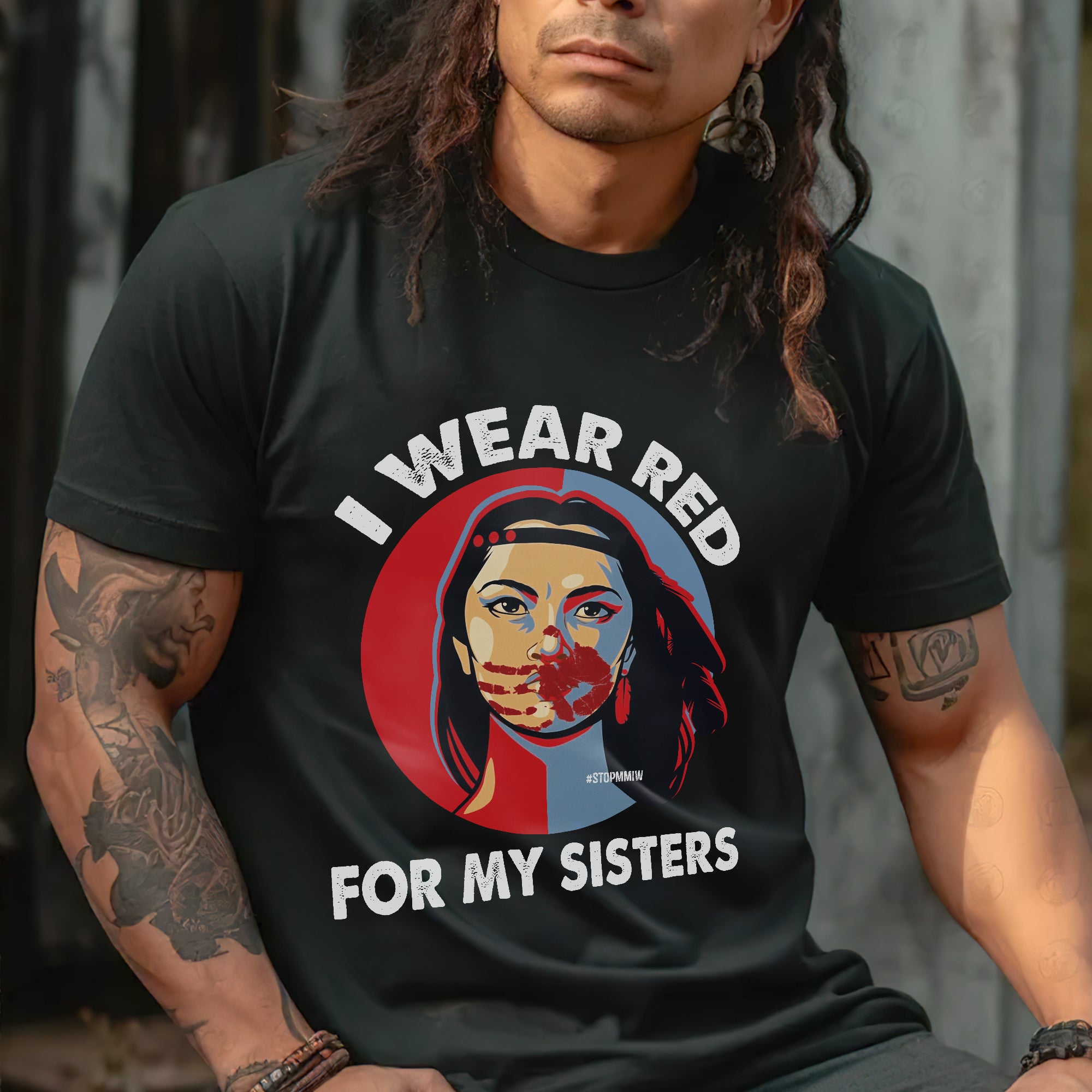 MMIW I Wear Red For My Sisters Red Hand Indigenous Women Unisex T-Shirt/Hoodie/Sweatshirt